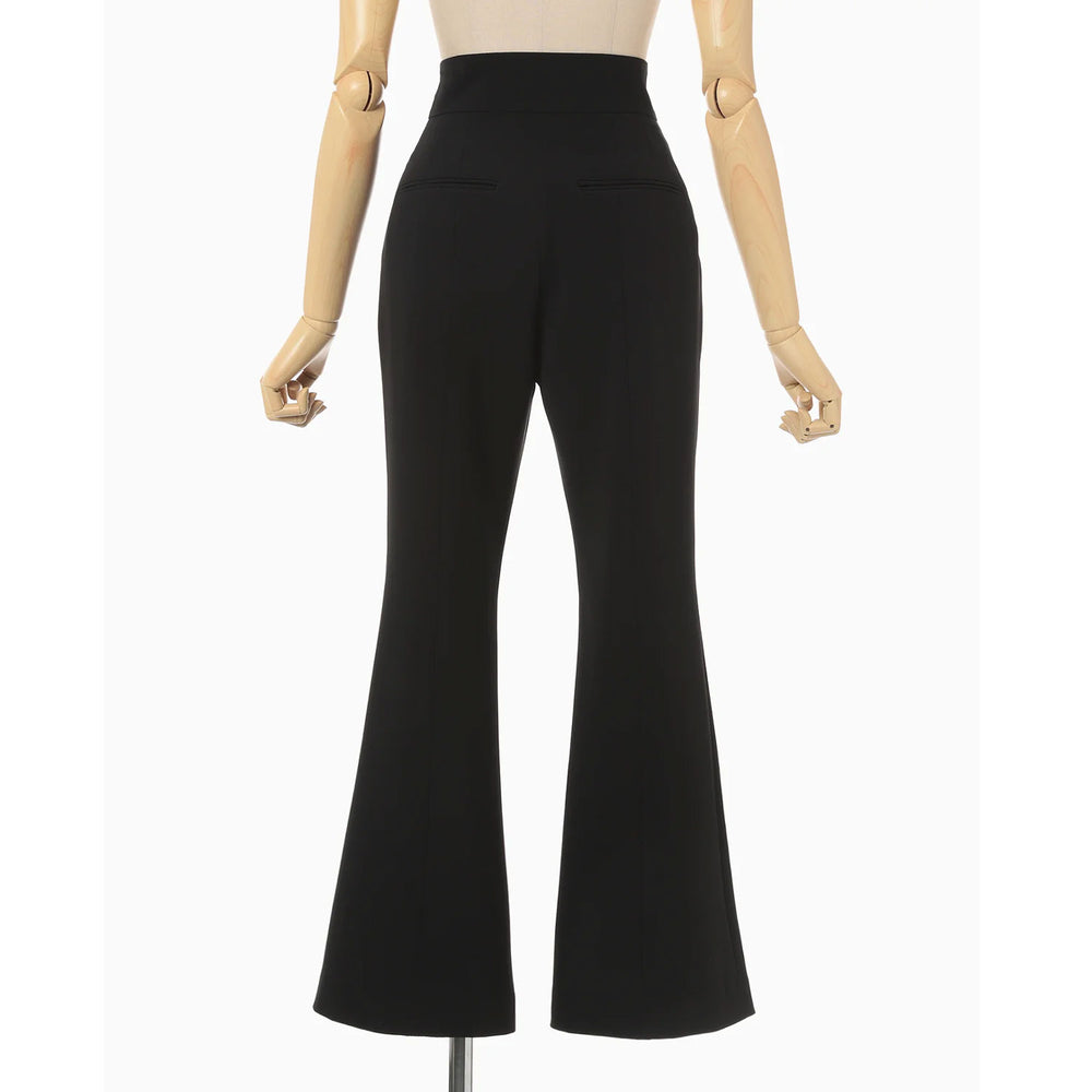 
                  
                    Acetate Polyester Collarless Cropped Suit Trousers - black
                  
                