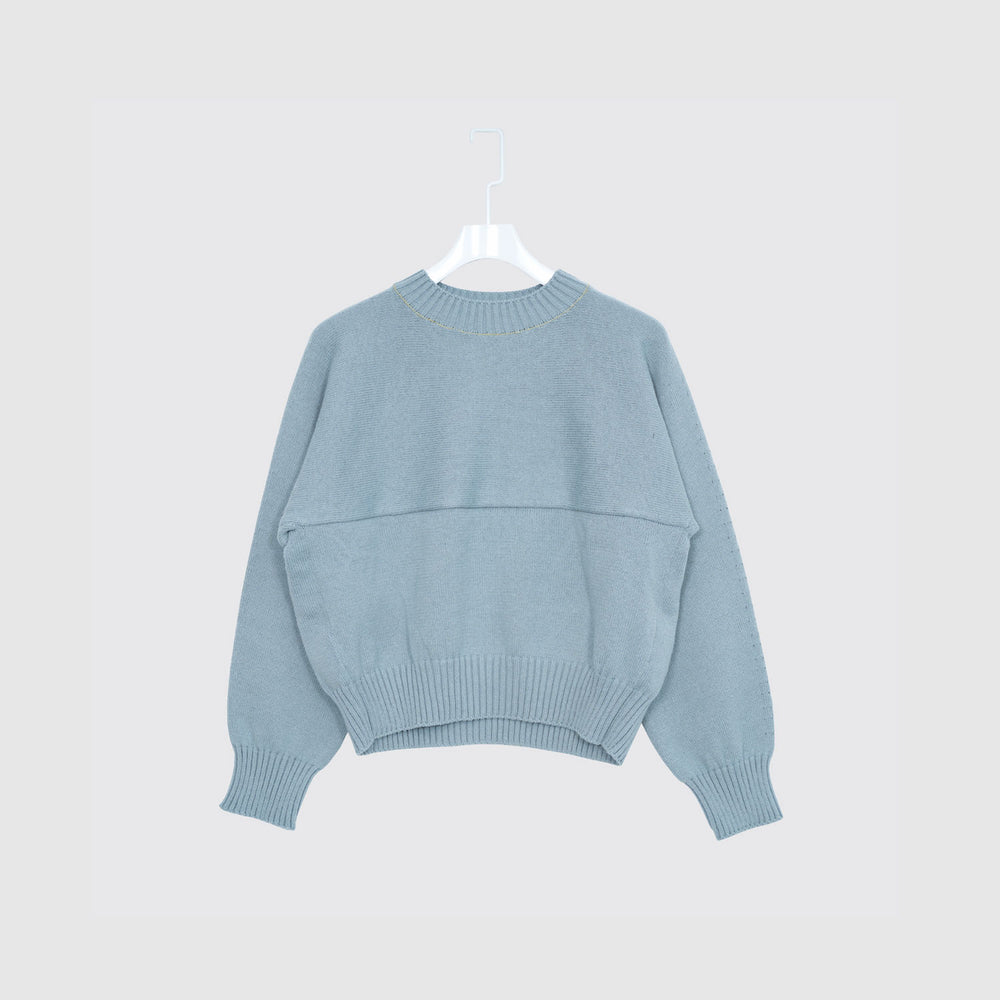 fluffed cotton knitting pullover