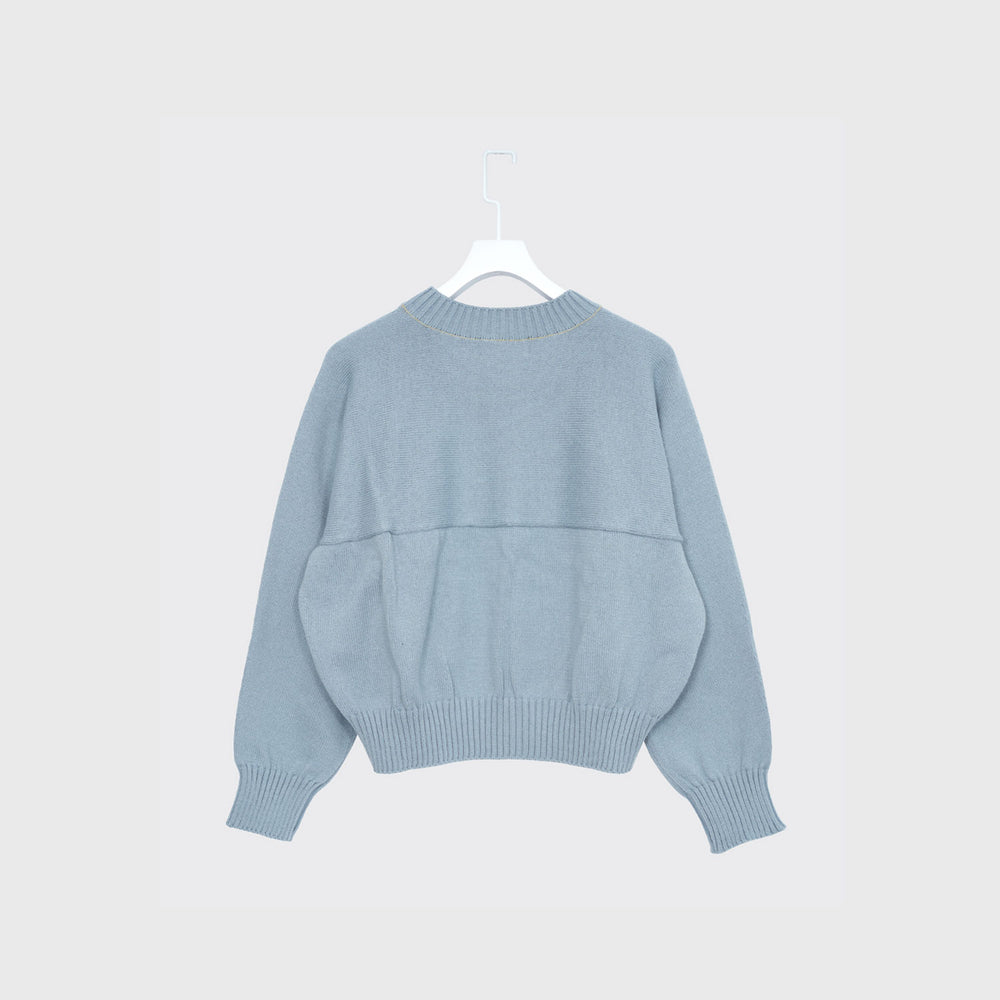 
                  
                    fluffed cotton knitting pullover
                  
                