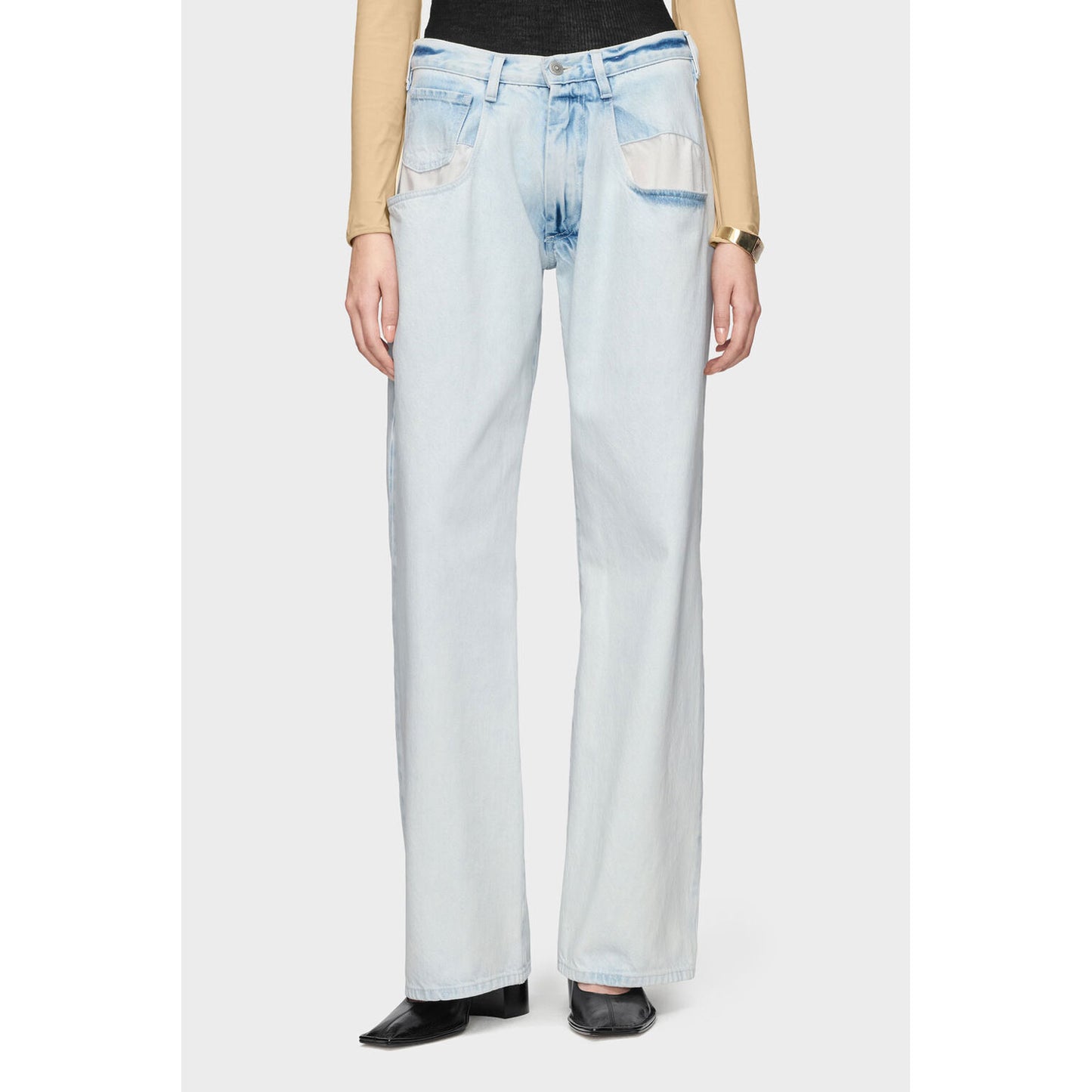 
                  
                    Super bleach wash boyfriend denim pants
                  
                