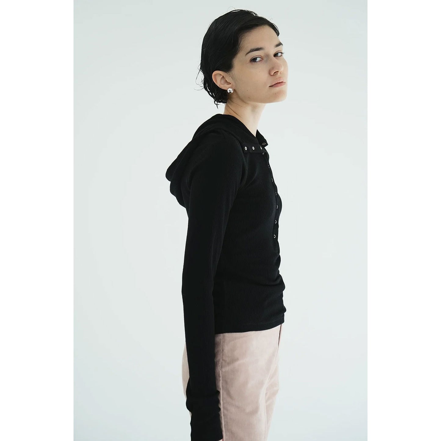 
                  
                    WOOL RIB HOODED TIGHT TOPS -GRAY-
                  
                
