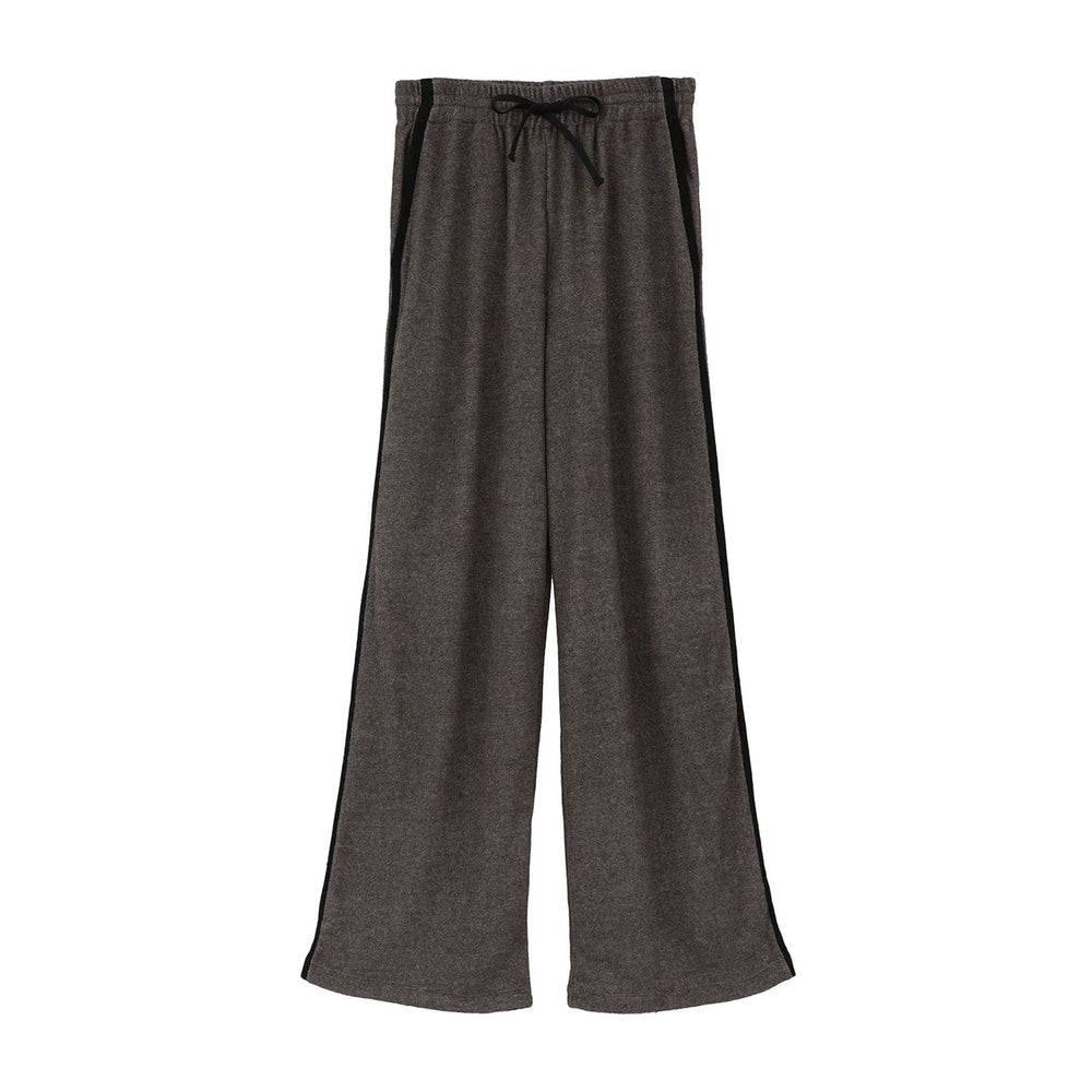 PILE LINE PANTS -BROWN-