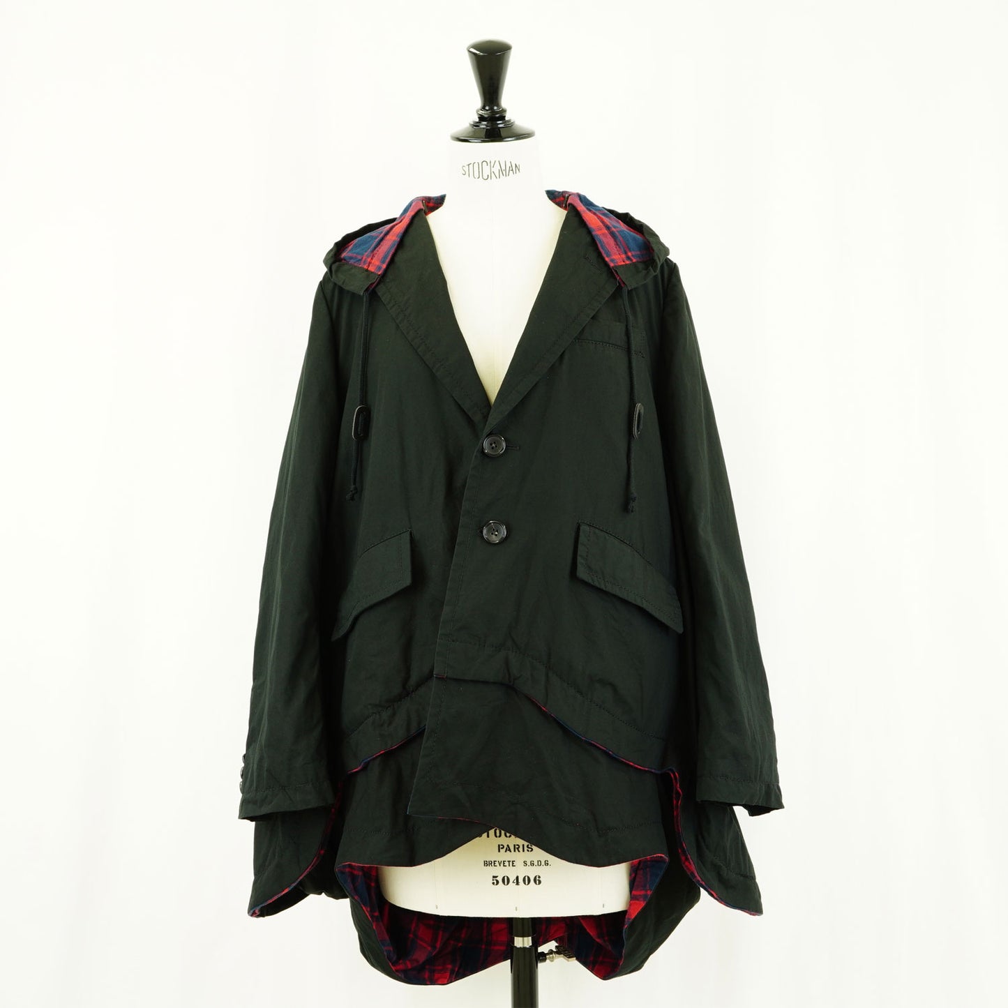 
                  
                    A-line oversized hooded jacket
                  
                