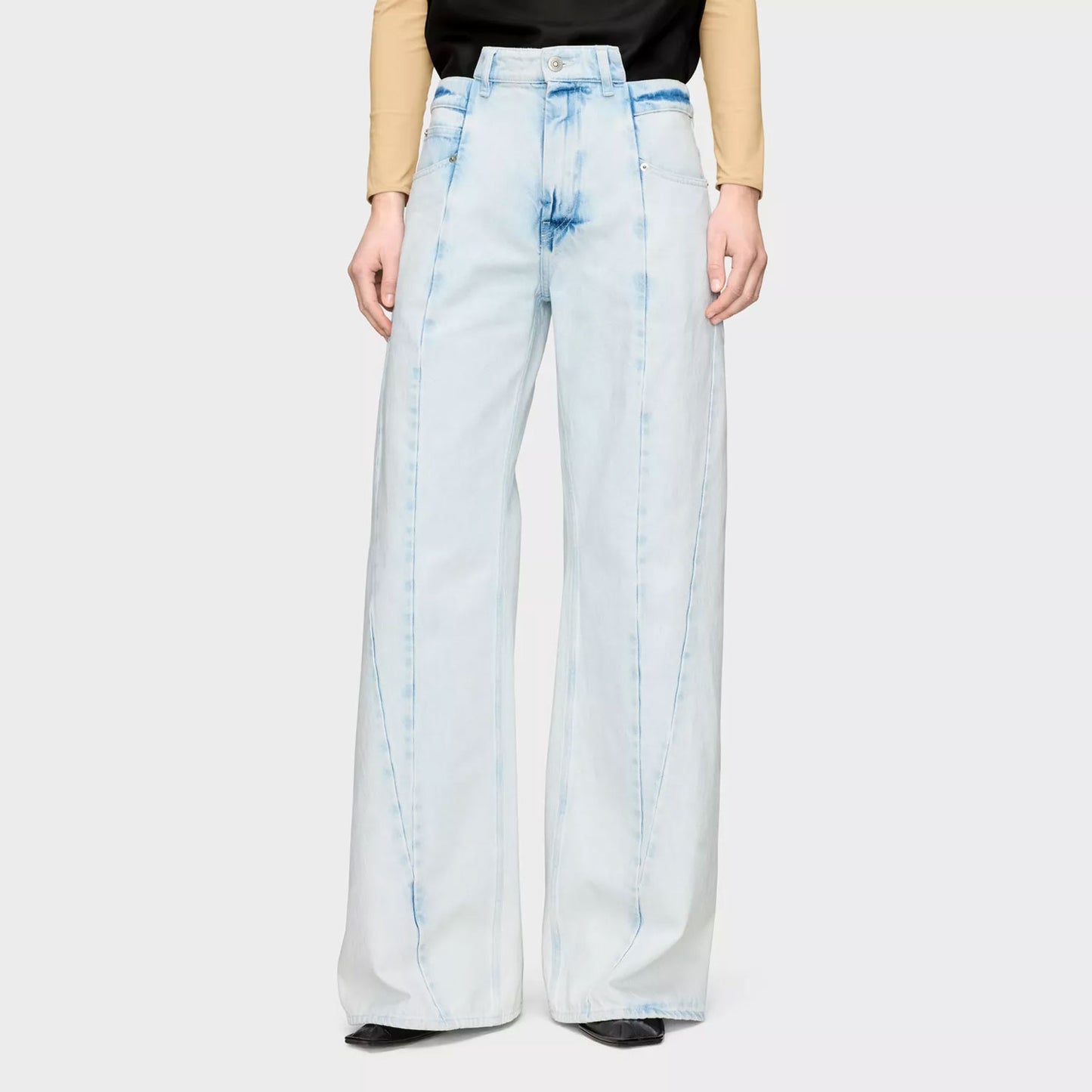 
                  
                    Super Bleach Wash "Splist" Denim Pants
                  
                