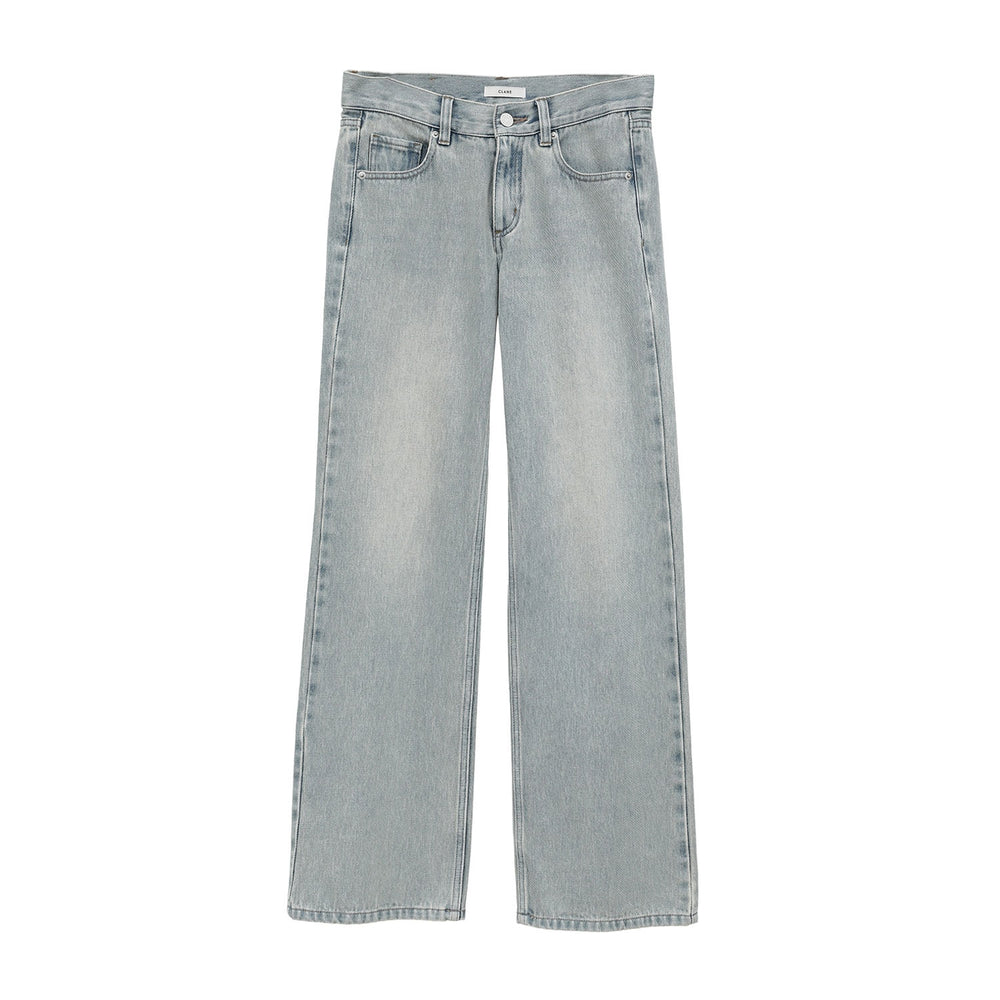 LOW WAIST SLIM DENIM PANTS -ICE BLUE-