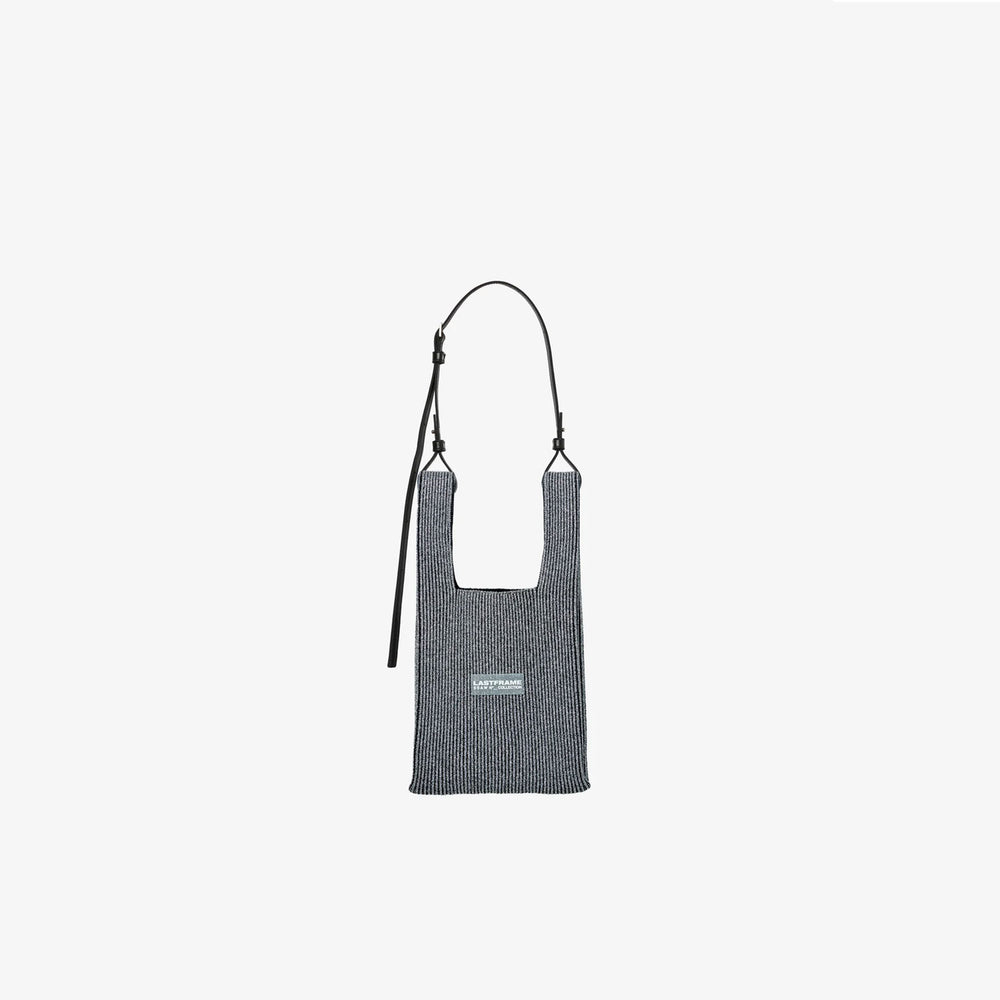 KYOTO METALLIC MARKET BAG SMALL -DARK SILVER×BLACK-