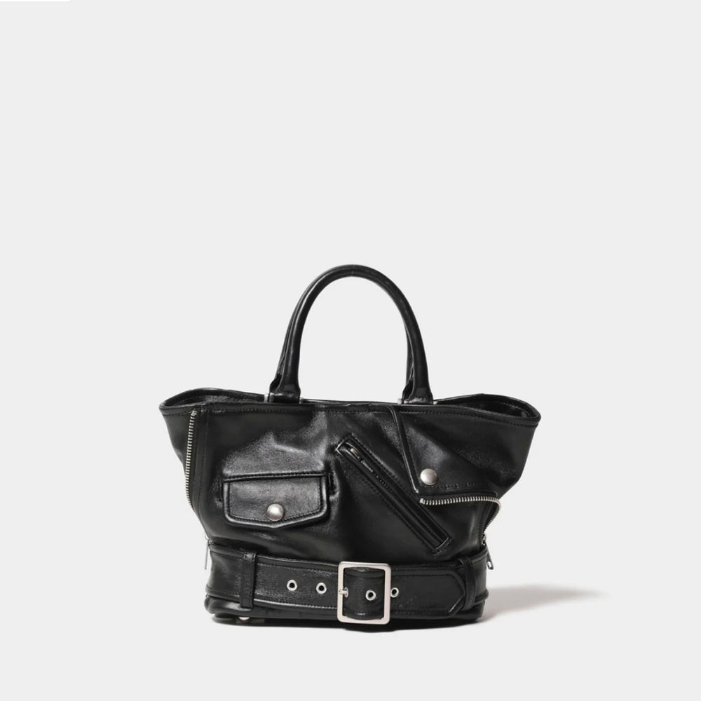 excerption riders kids tote bag-black-