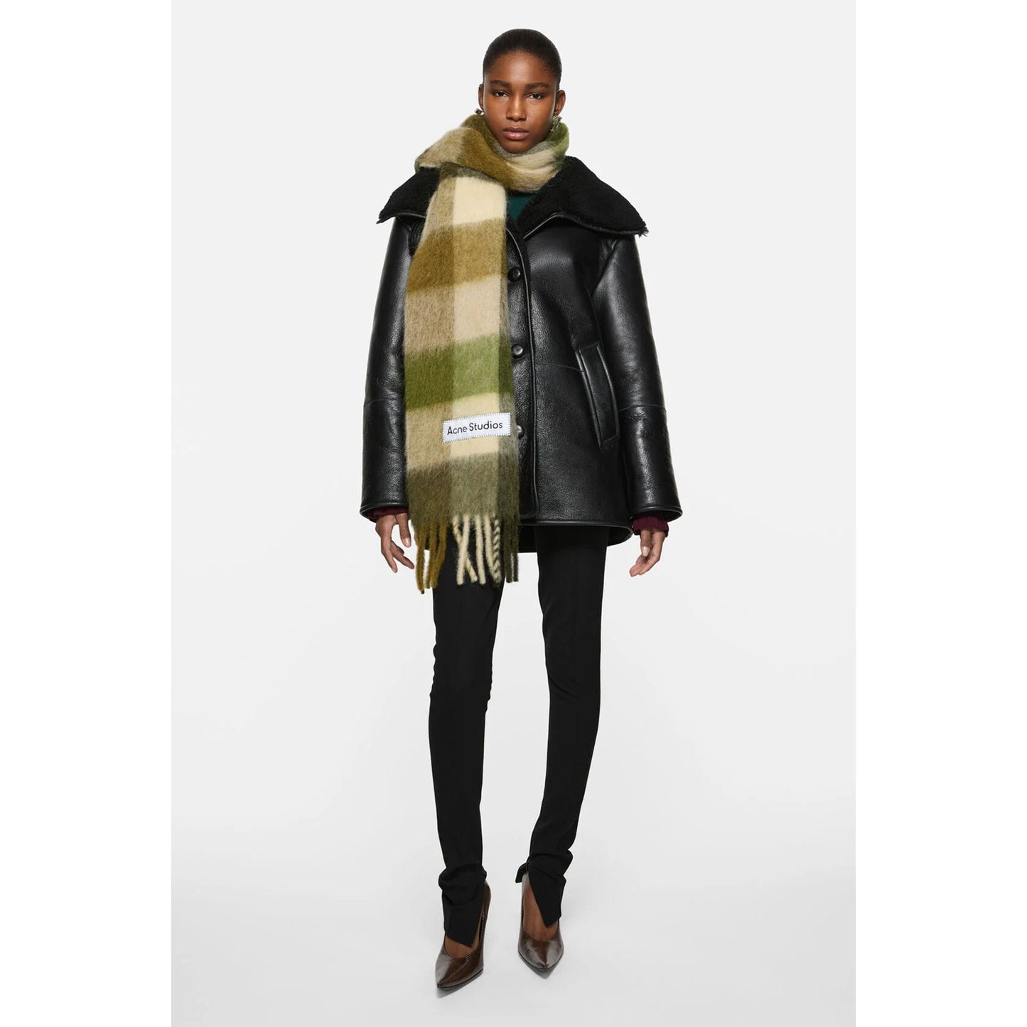 
                  
                    Mohair check scarf
                  
                