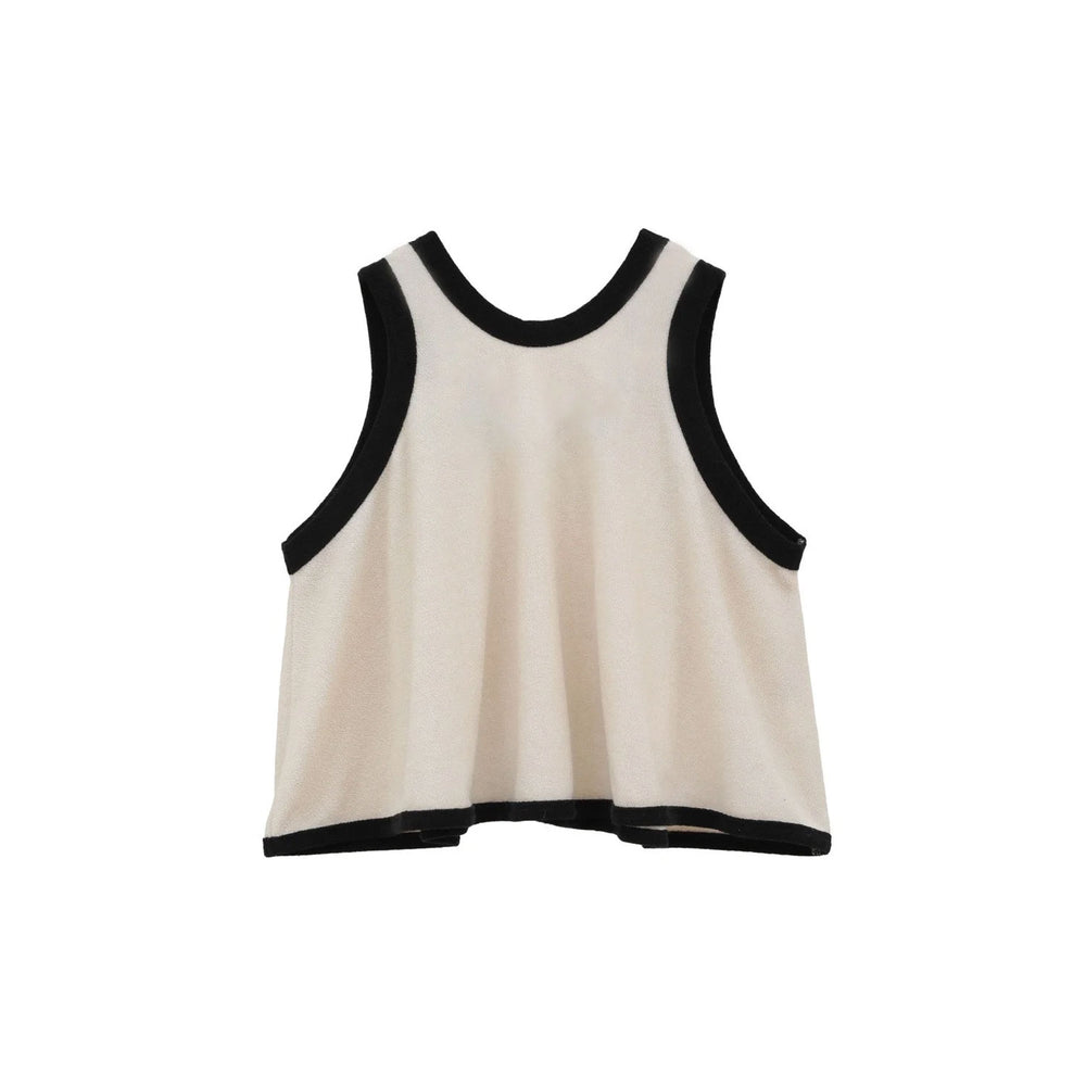 PILE FLARE TANK TOPS -IVORY-