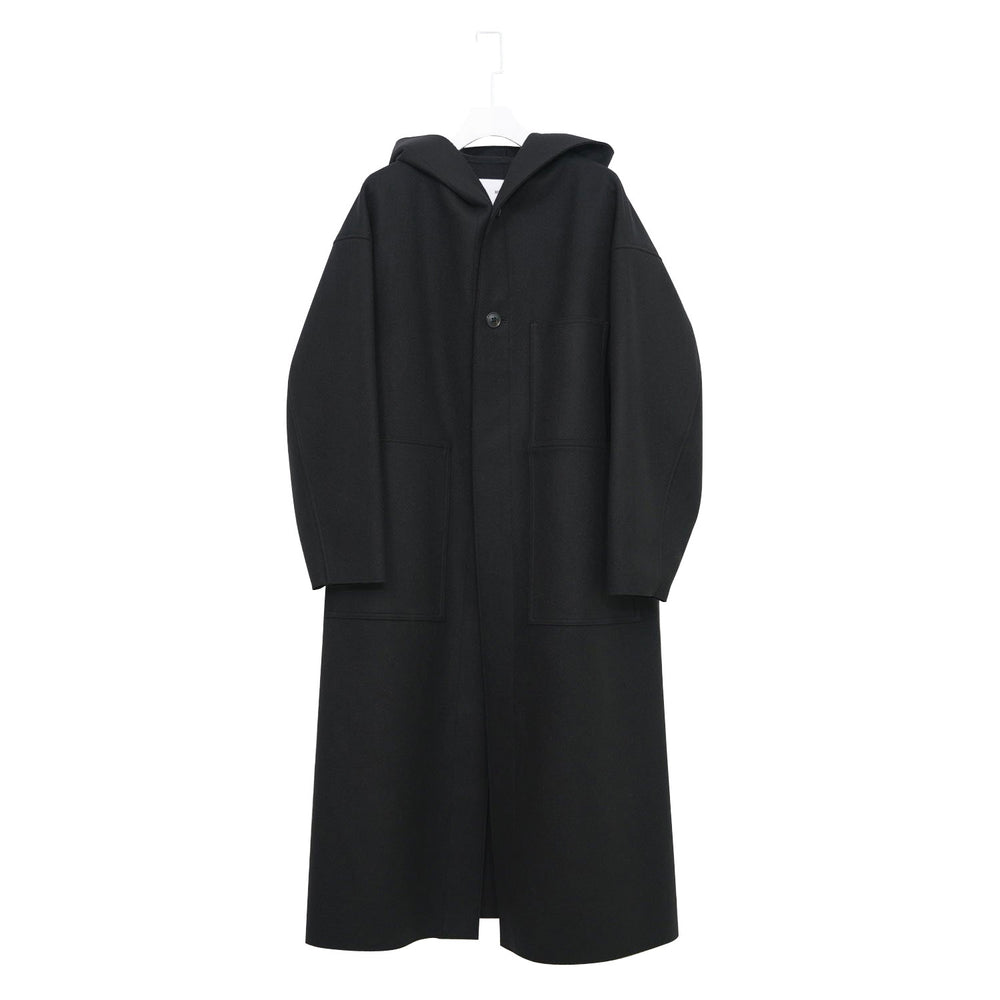 MELTON HOODED WORK COAT