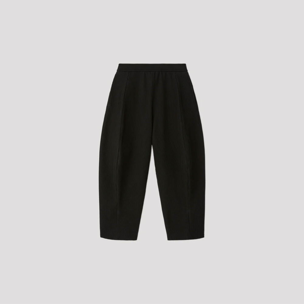 SOFT HYPHA CURVED PANTS-BLACK-