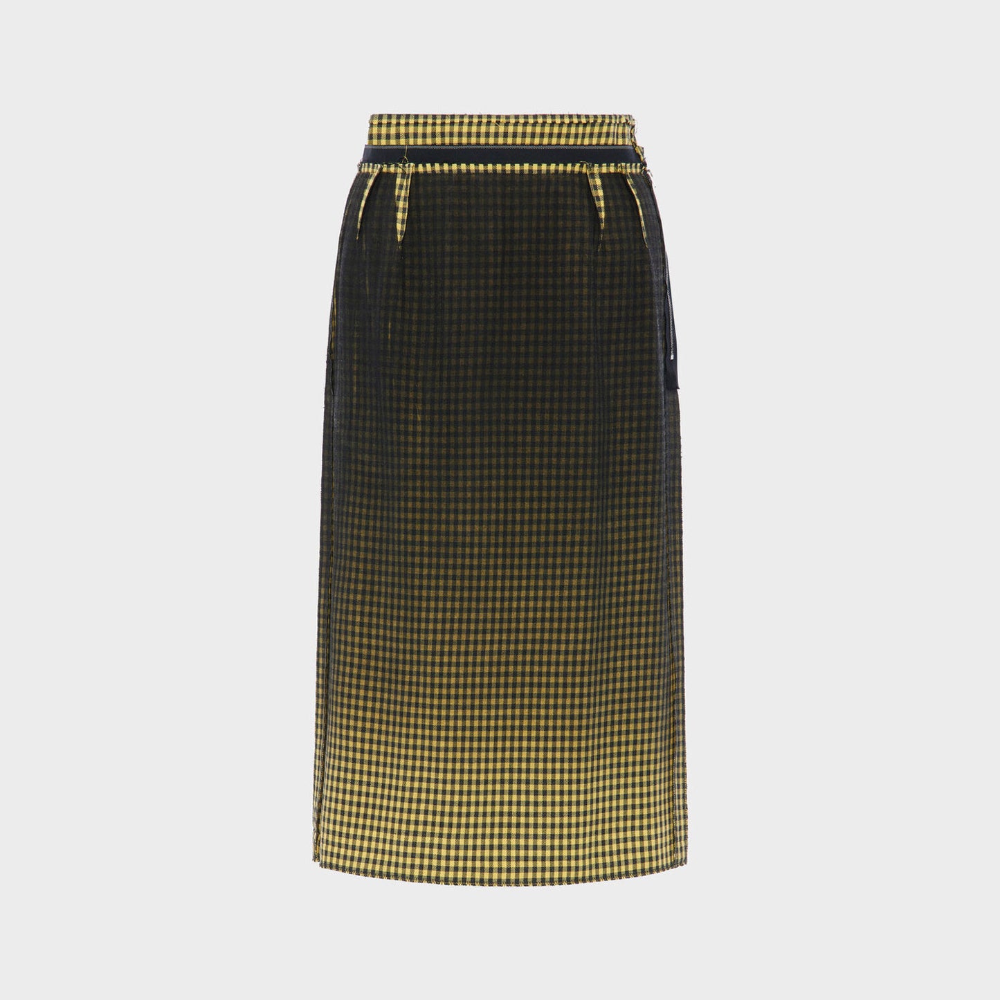 
                  
                    Faded check wool skirt
                  
                