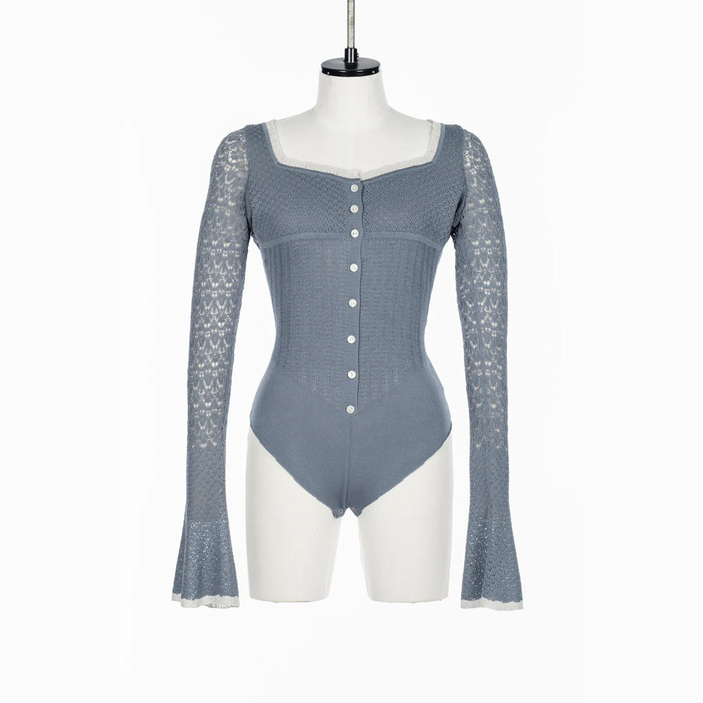 
                  
                    LACE KNIT SWEETHEART BODYSUIT
                  
                
