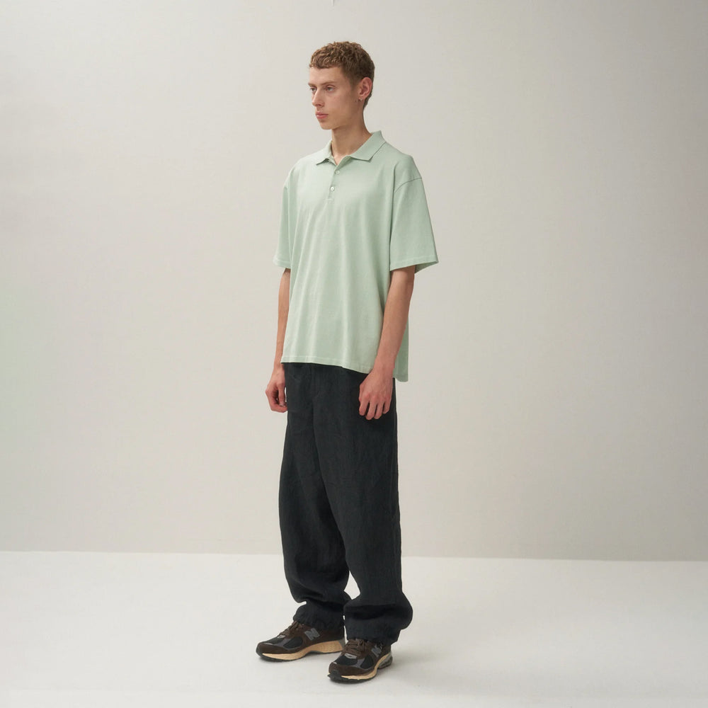 ATON ★ FRESCA KNIT POLO SWEATER FRESCA KNIT HAIF SLEEVE POLO SWEATER – OBLIGE