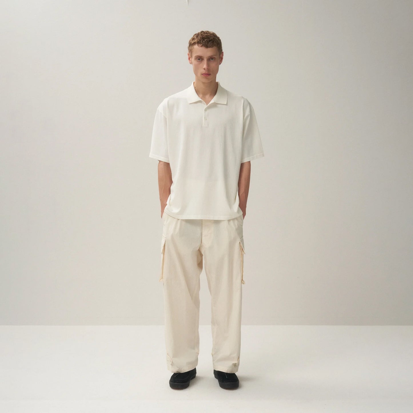 
                  
                    FRESCA KNIT HAIF SLEEVE POLO SWEATER
                  
                