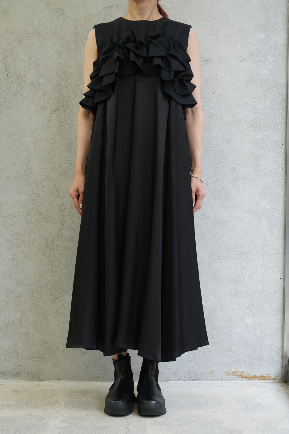 D obleのワンピース ブロックチェックティアードワンピース/ブラウン | DRESS | OBLI