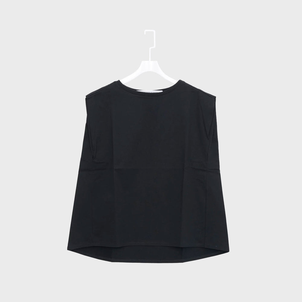 LISA FRENCH SLEEVE TOP -BLACK-