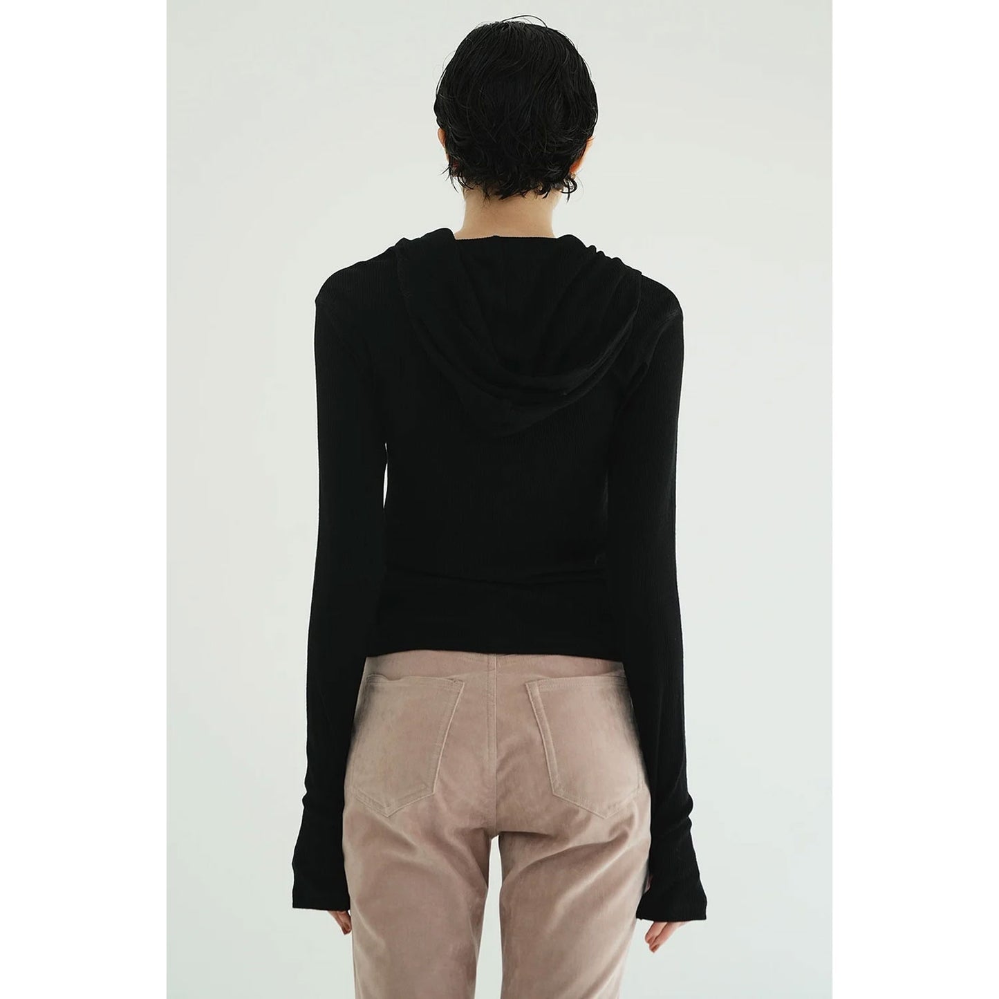 
                  
                    WOOL RIB HOODED TIGHT TOPS -GRAY-
                  
                