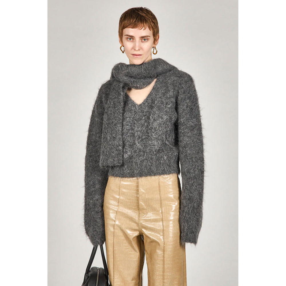 
                  
                    Alpaca Blend 2-Way Hoodie-C.GRY-
                  
                