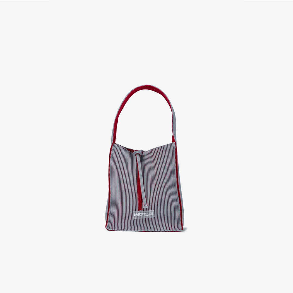 KASANE REVERSIBLE TASUKI TOTE SMALL -GRAY×BURGUNDY-