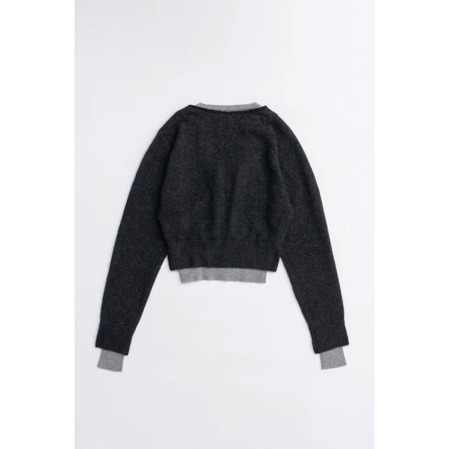 
                  
                    V-Neck Layered CardiganC.GREY-
                  
                