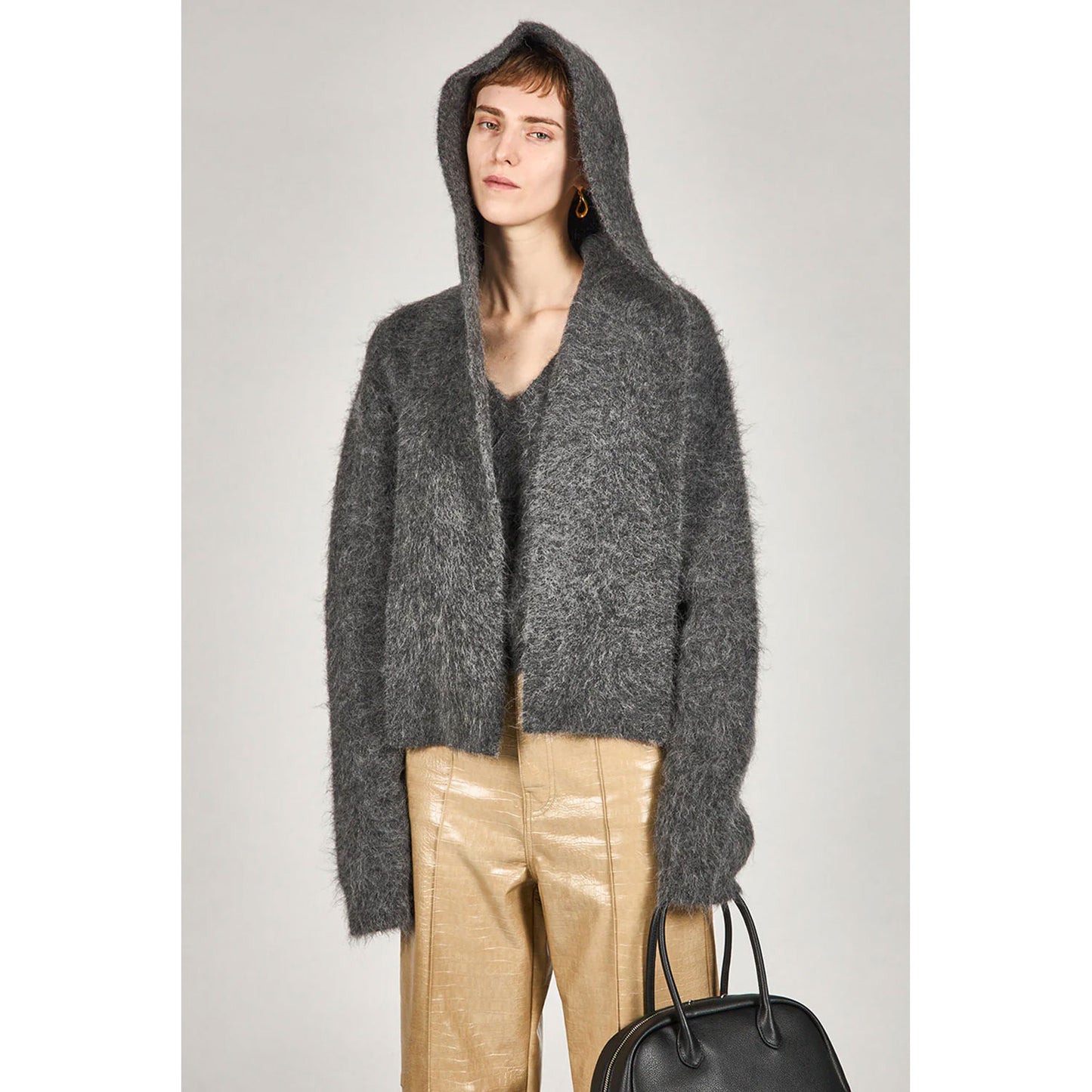 
                  
                    Alpaca Blend 2-Way Hoodie-C.GRY-
                  
                