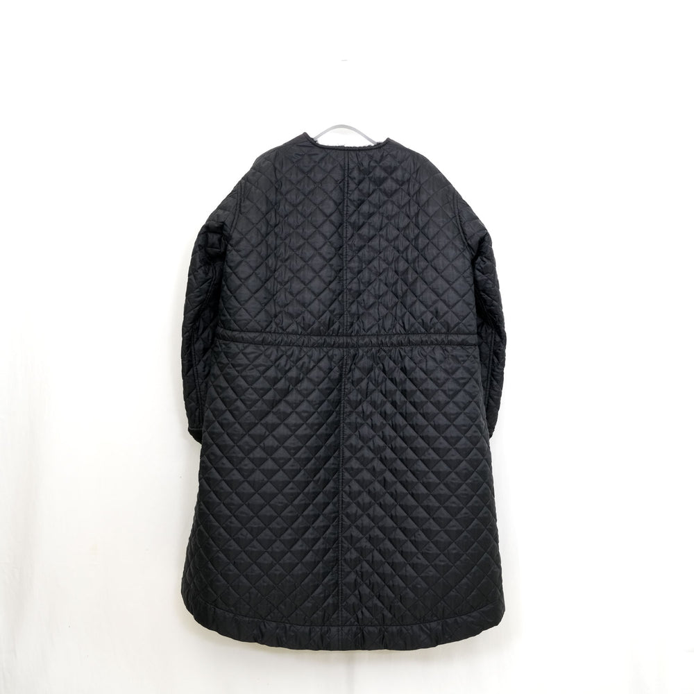 希少✨レオナール シルク キルティングベルテッドコート 総花柄 スパンコール 黒 豪華仕様】レオナール 中綿キルティングコート デザイン刺繍