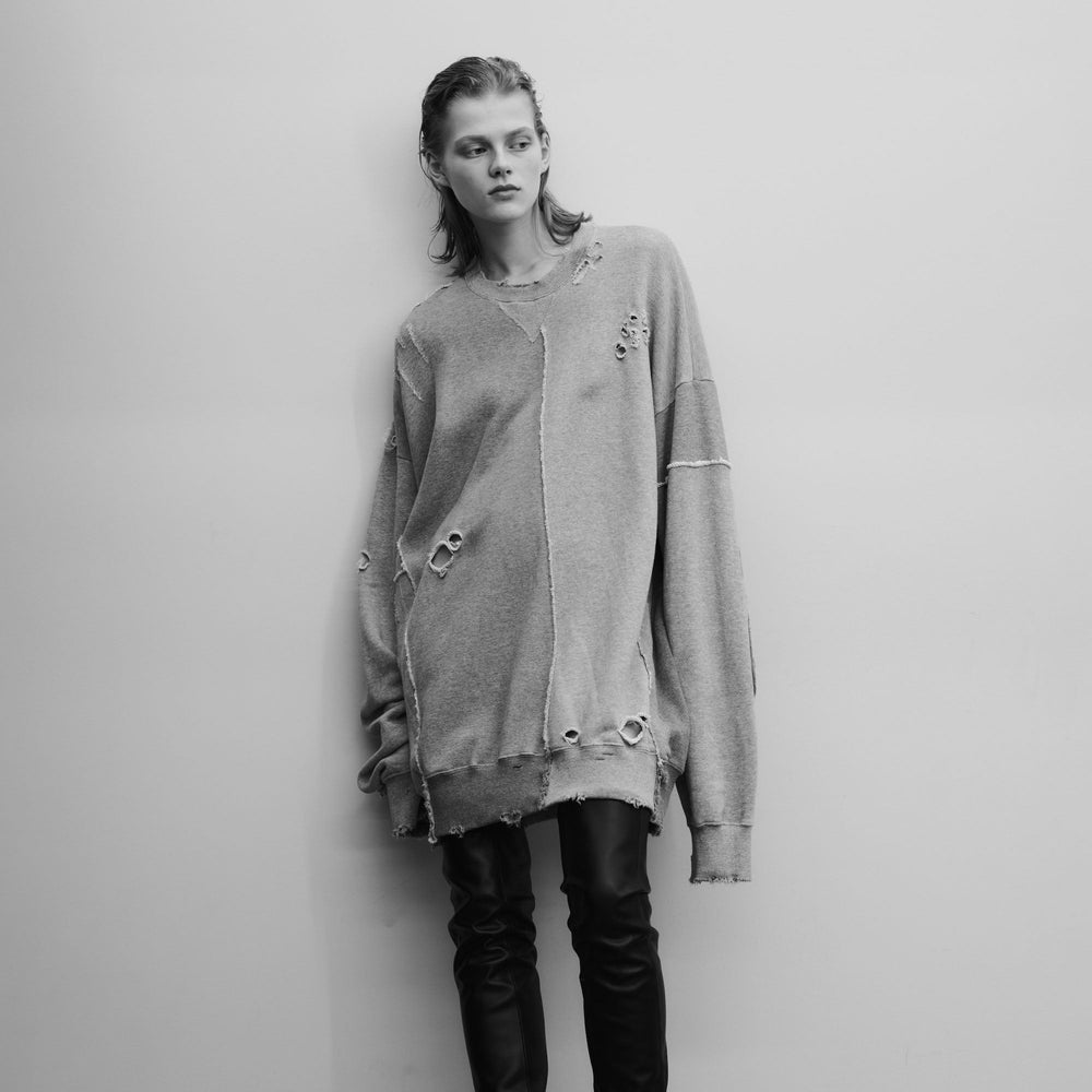 OVERSIZED RECONSTRUCTION SWEAT LS – OBLIGE