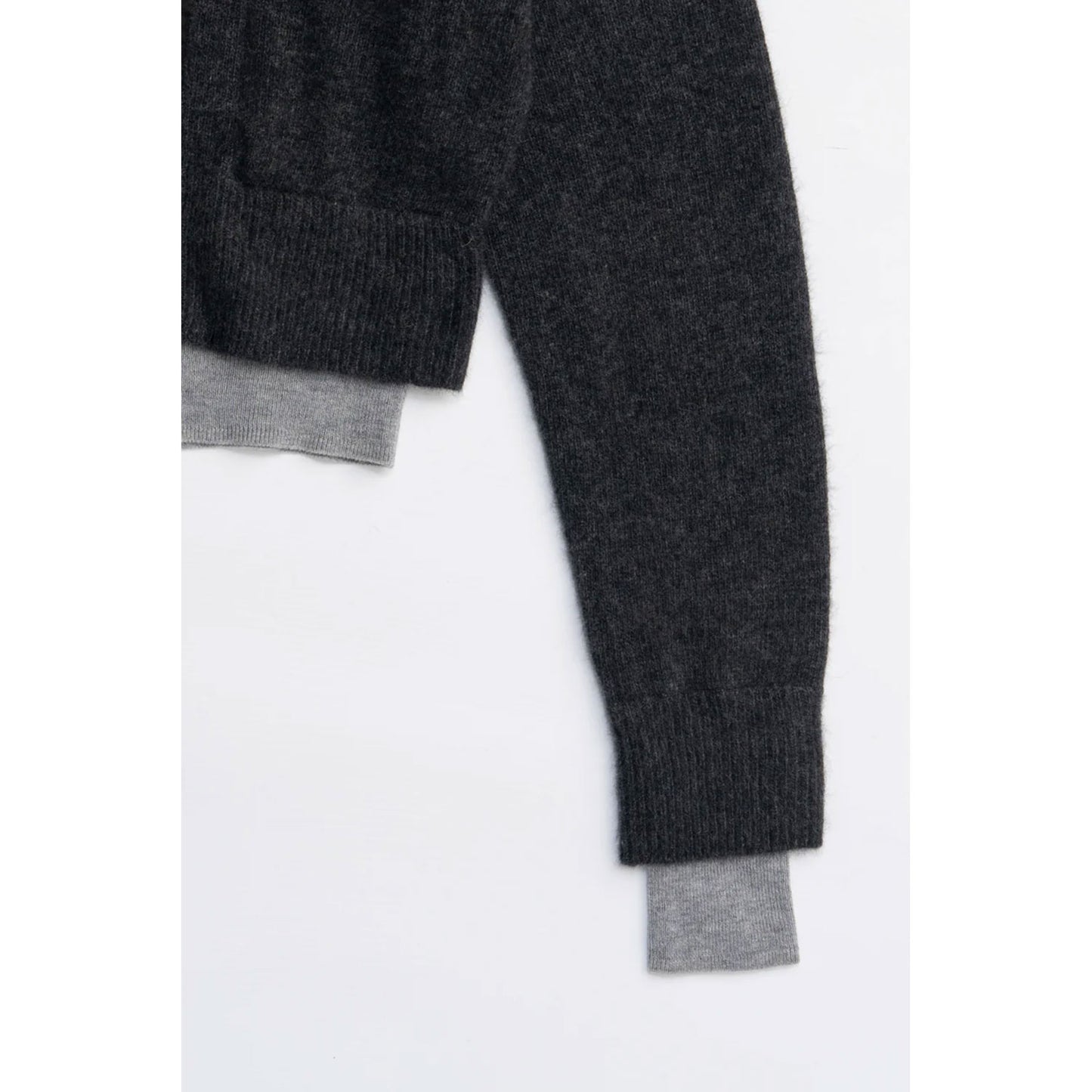 
                  
                    V-Neck Layered CardiganC.GREY-
                  
                