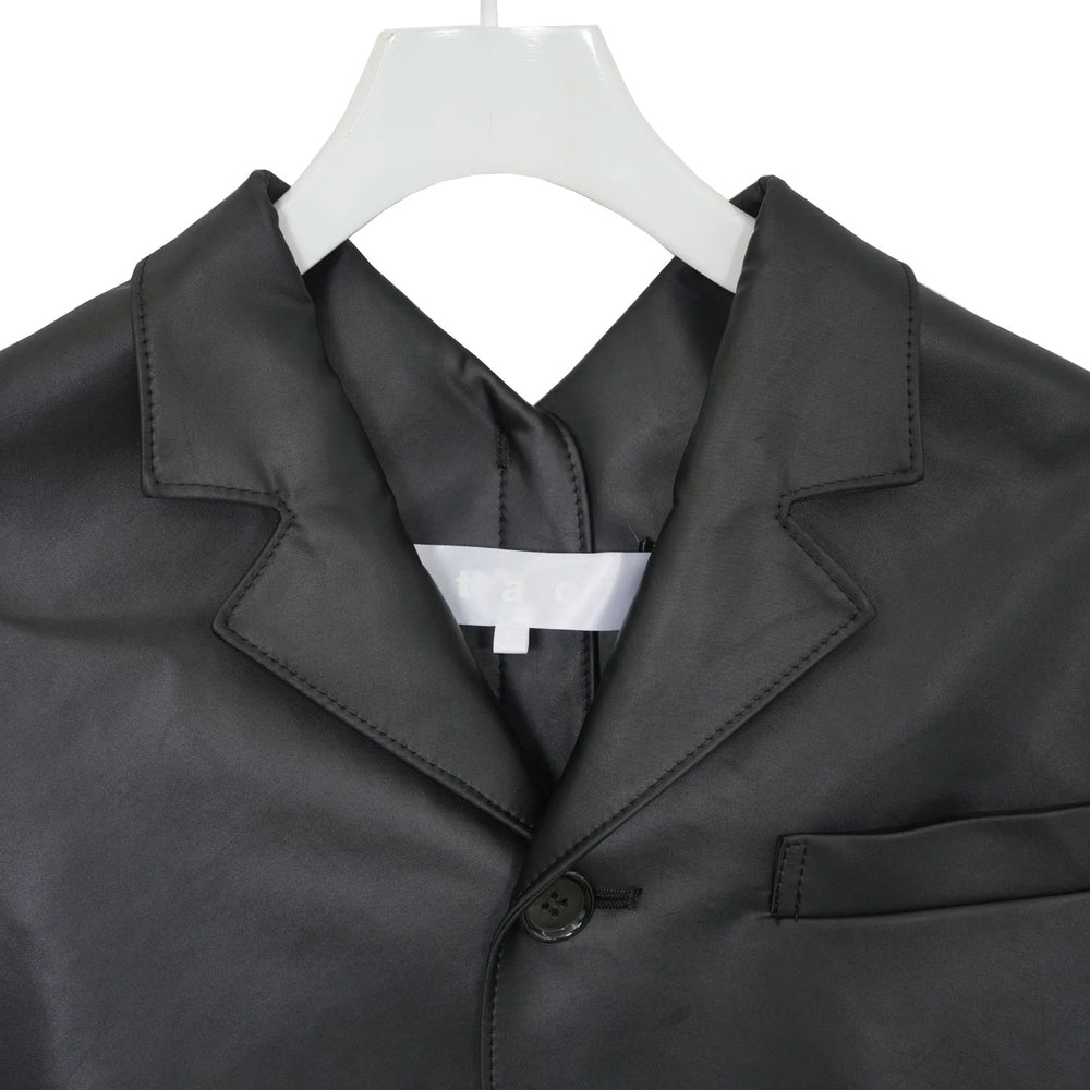 
                  
                    ペプラムフェイクレザージャケット-BLACK-
                  
                