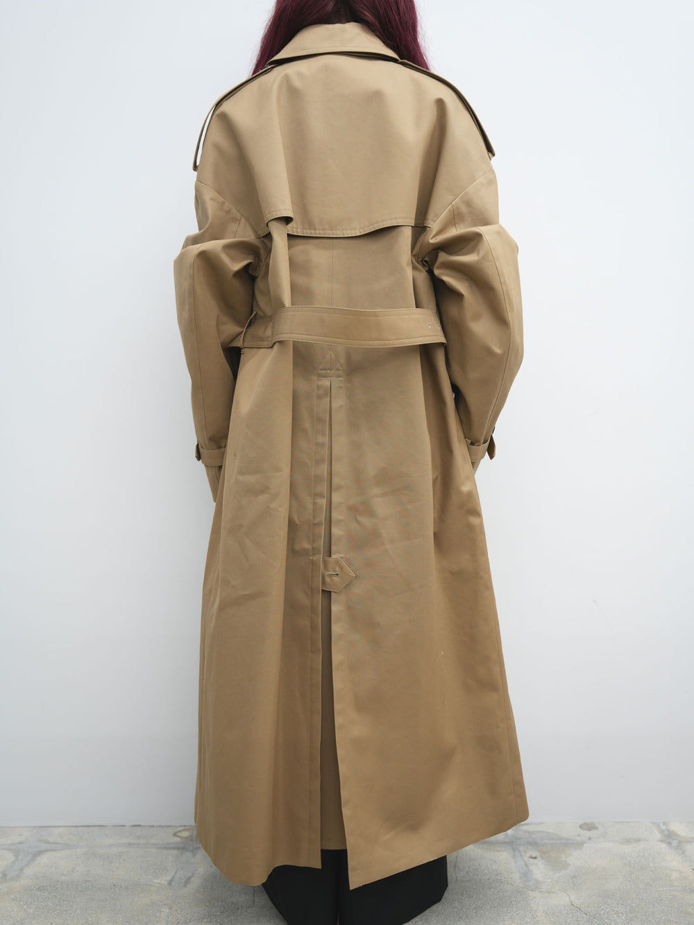 OHGA TRENCH COAT トレンチコート WOOL GABARDINE OVERSIZED MAXI TRENCH COAT | ウールギャバジン