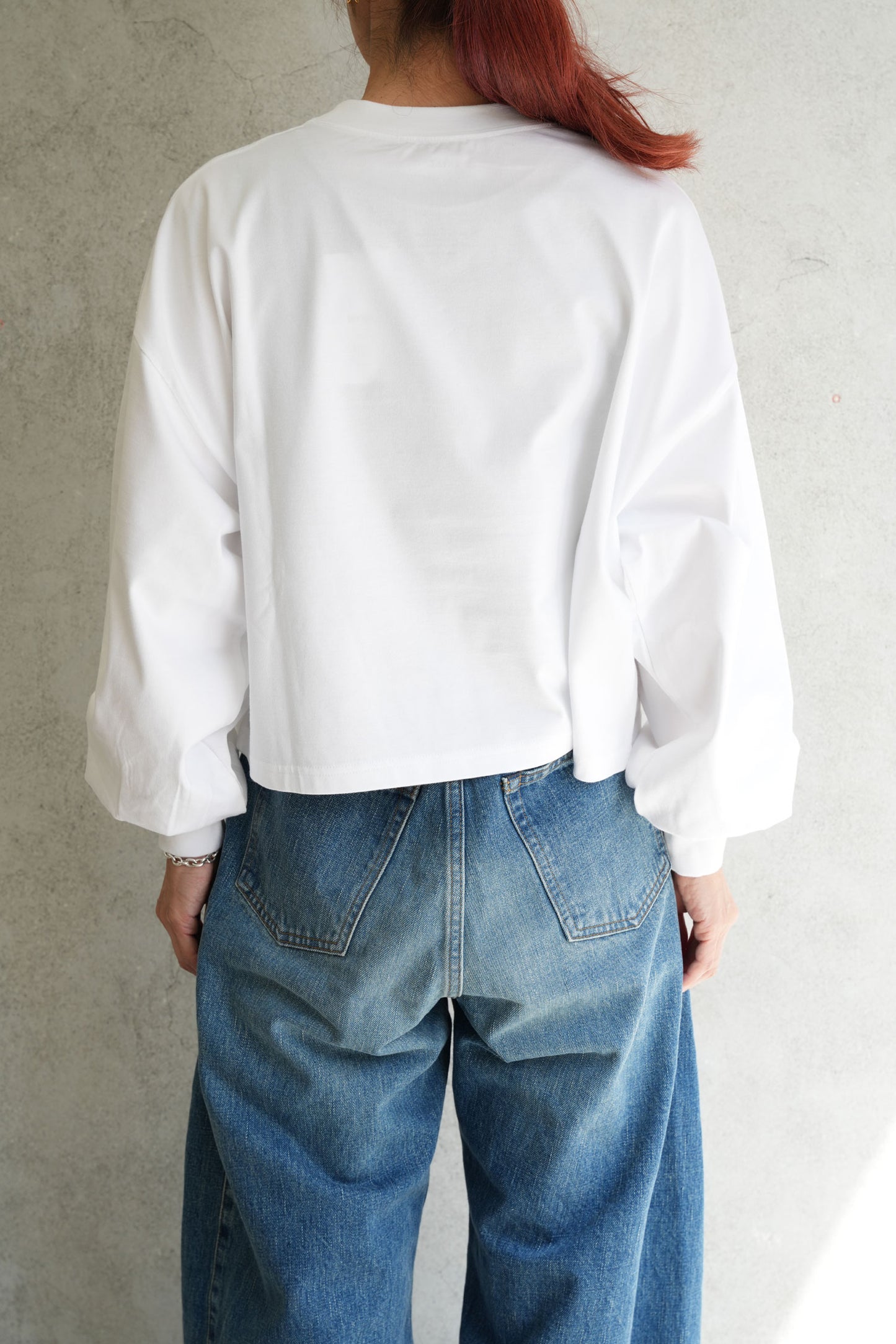 
                  
                    CROPPED LONG-SLV TEE/BIG FIT(6.5OZ)-BLACK-
                  
                