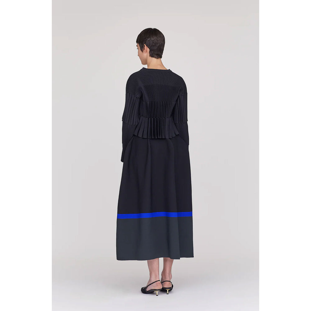
                  
                    ACCORDION CROPPED CARDIGAN-BLACK-
                  
                