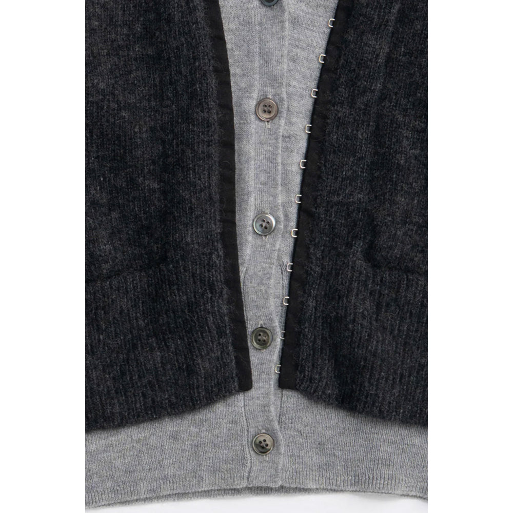 
                  
                    V-Neck Layered CardiganC.GREY-
                  
                