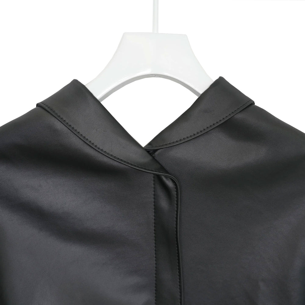 
                  
                    ペプラムフェイクレザージャケット-BLACK-
                  
                