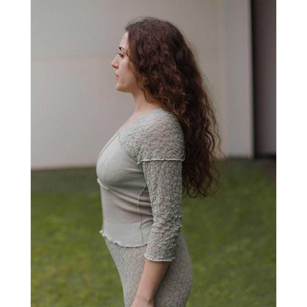 
                  
                    NEHRU LONG SLEEVE TEE-CONTA GREEN-
                  
                