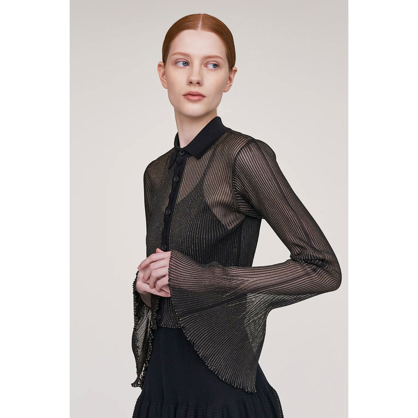 
                  
                    HYPHA LUCENT GLITTER SHIRT CARDIGAN-BLACKBLACK-
                  
                