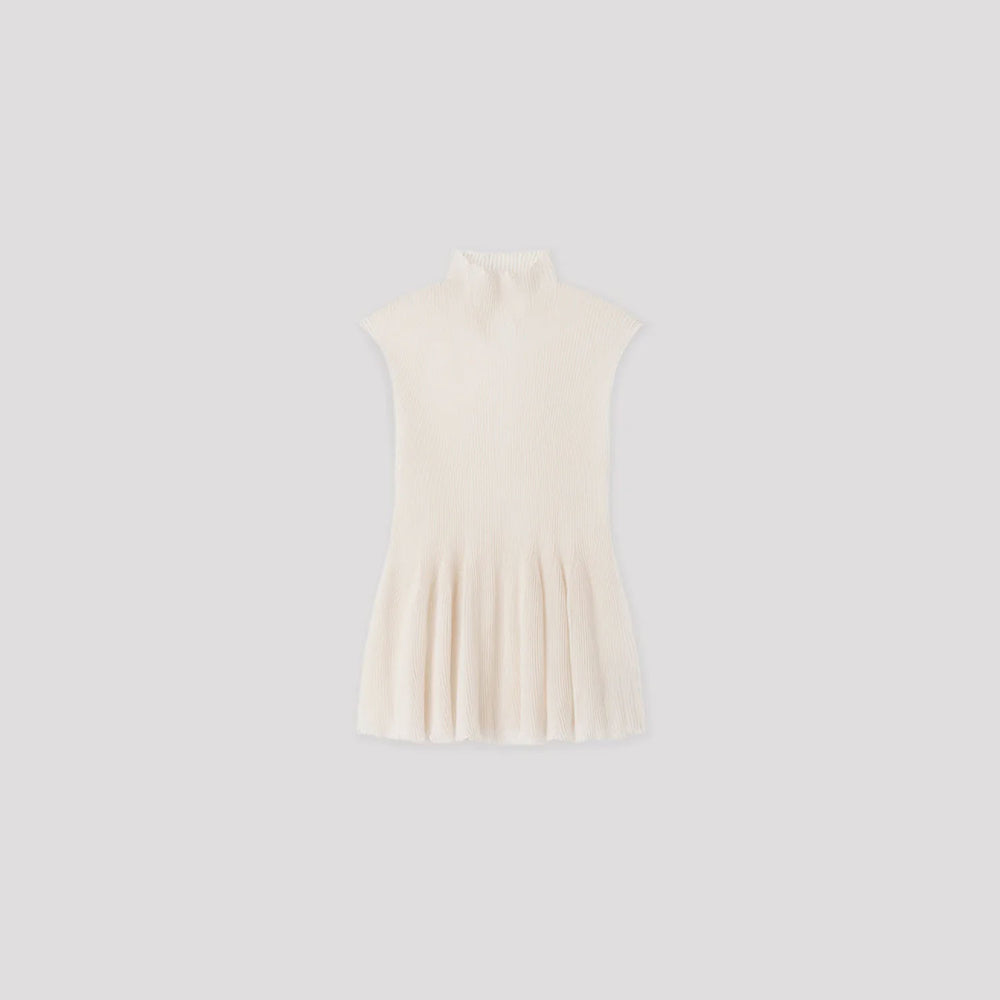 HYPHA LUCENT GLITTER SLEEVELESS TOP-PEARL GOLD-