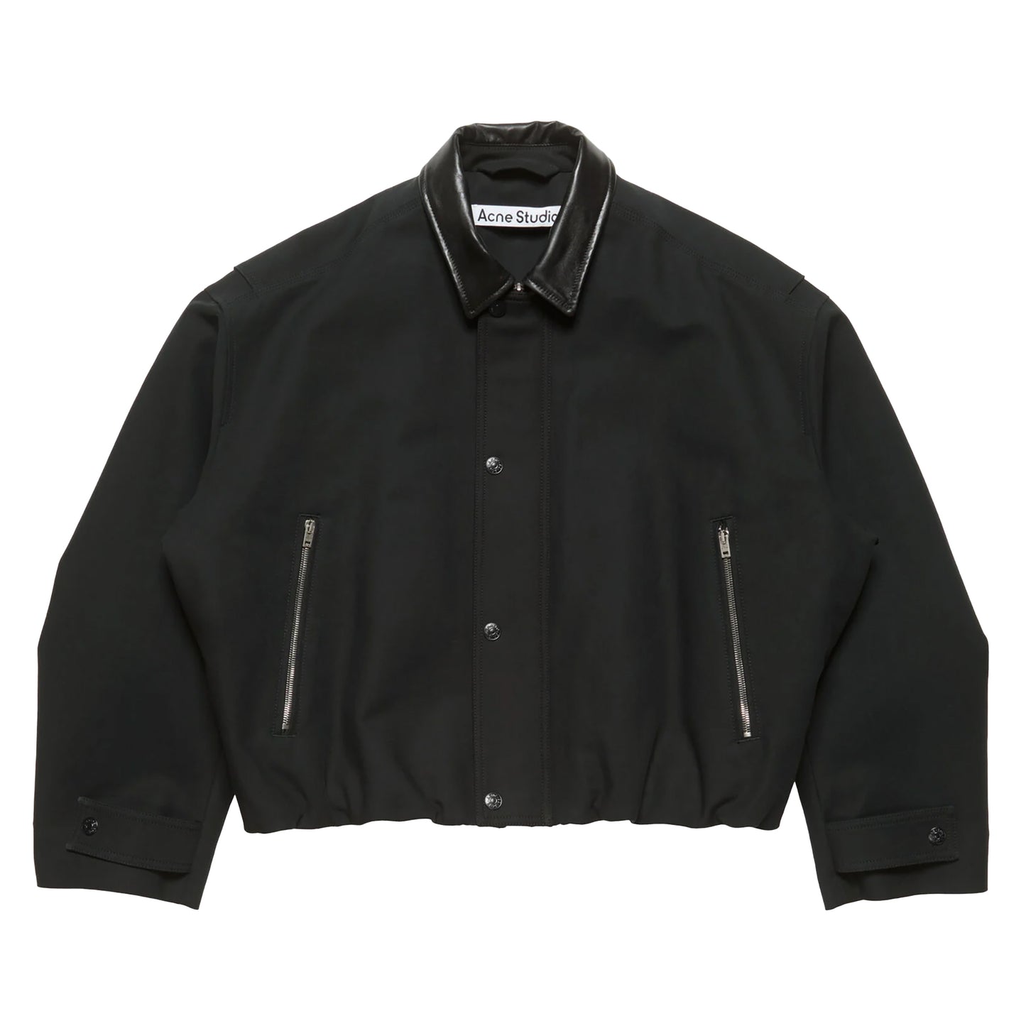 
                  
                    BOMBER WITH LEATHER COLLAR
                  
                