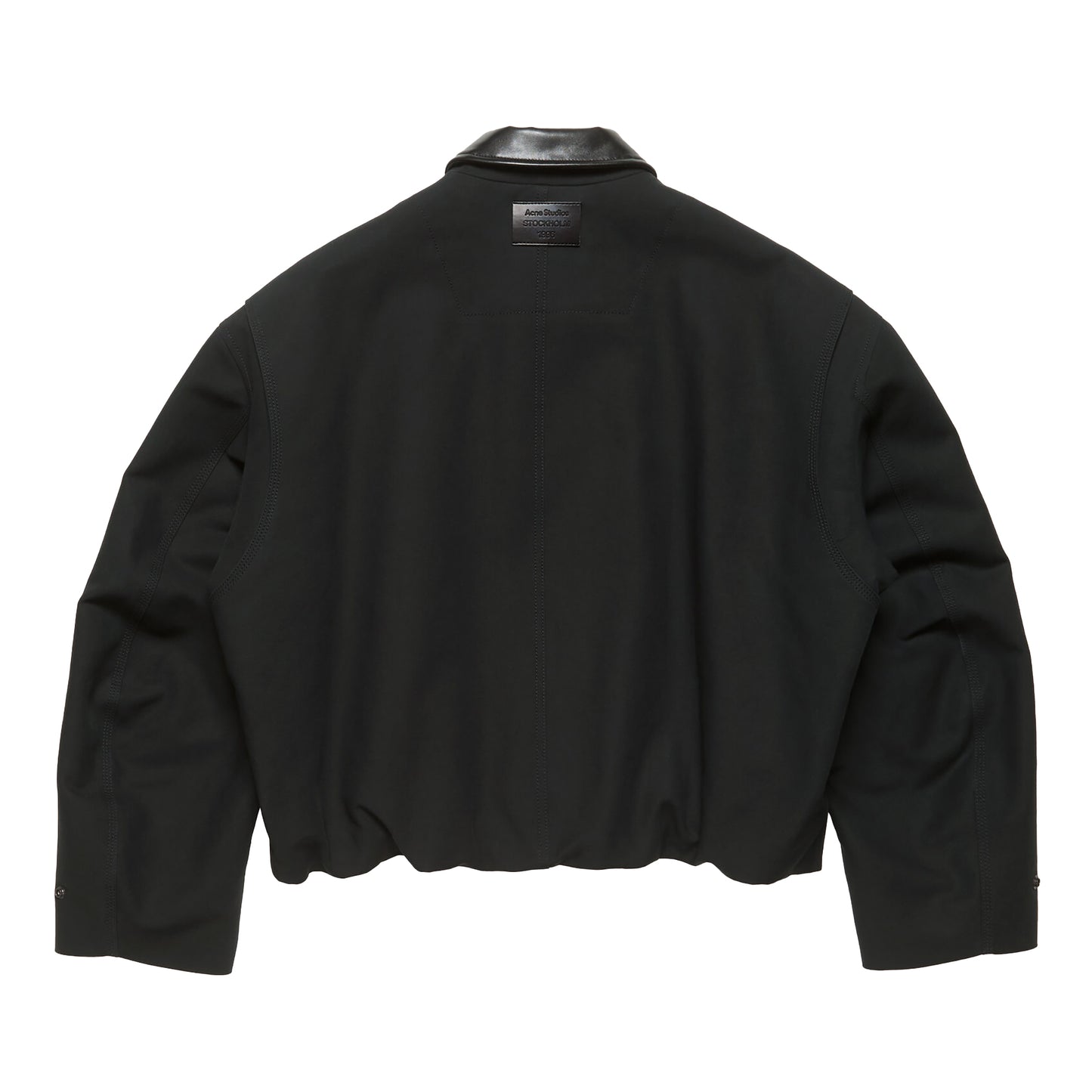 
                  
                    BOMBER WITH LEATHER COLLAR
                  
                