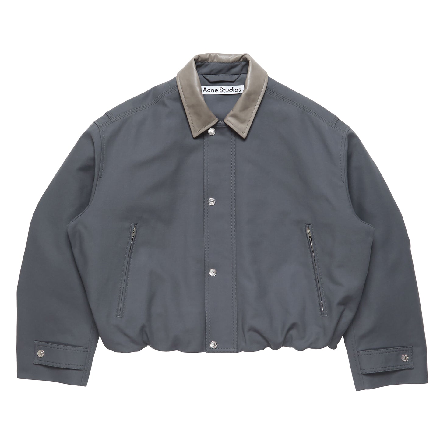 
                  
                    BOMBER WITH LEATHER COLLAR
                  
                