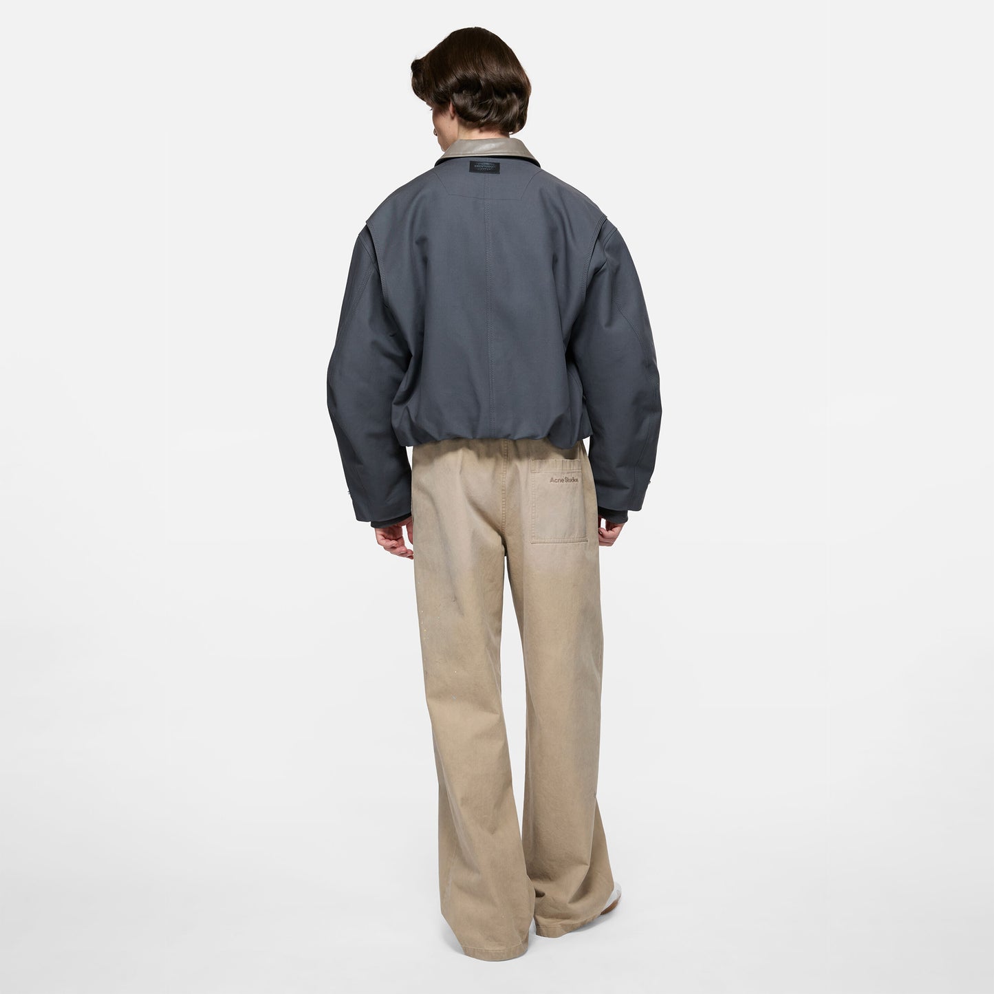 
                  
                    BOMBER WITH LEATHER COLLAR
                  
                
