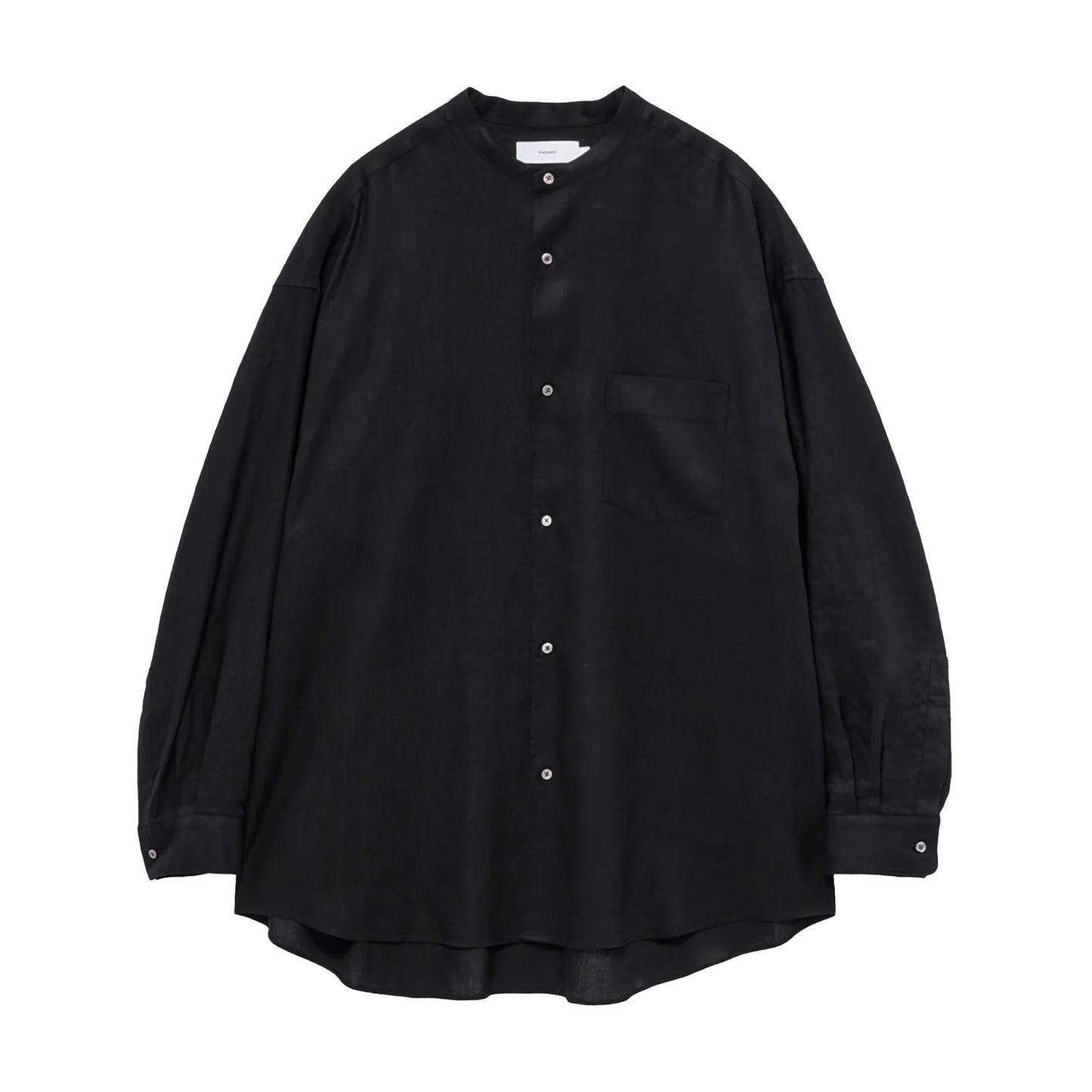 
                  
                    LINEN L/S OVERSIZED BAND COLLAR SHIRT
                  
                