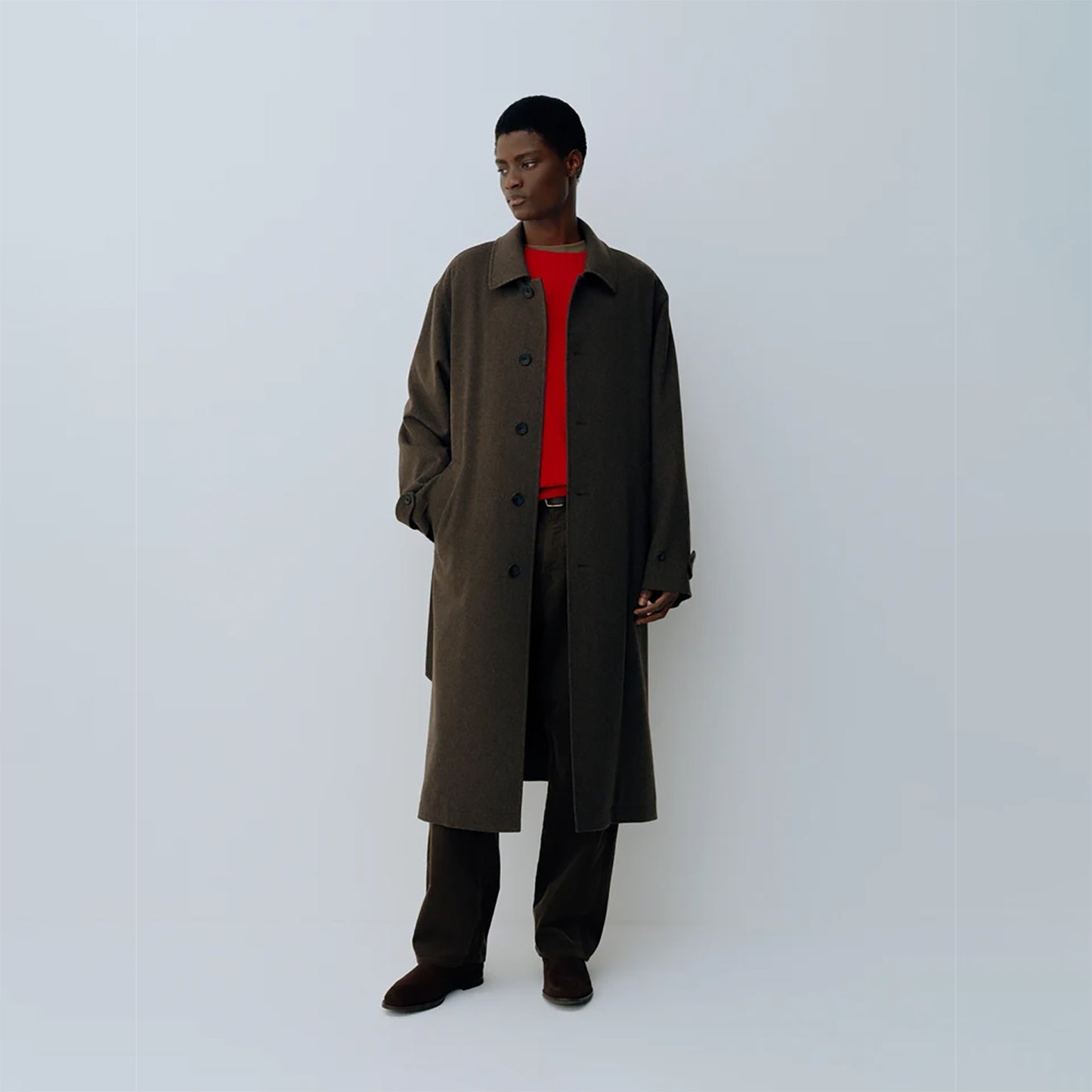 
                  
                    WOOL DOESKIN OVERSIZED INVESTIGATED COAT
                  
                