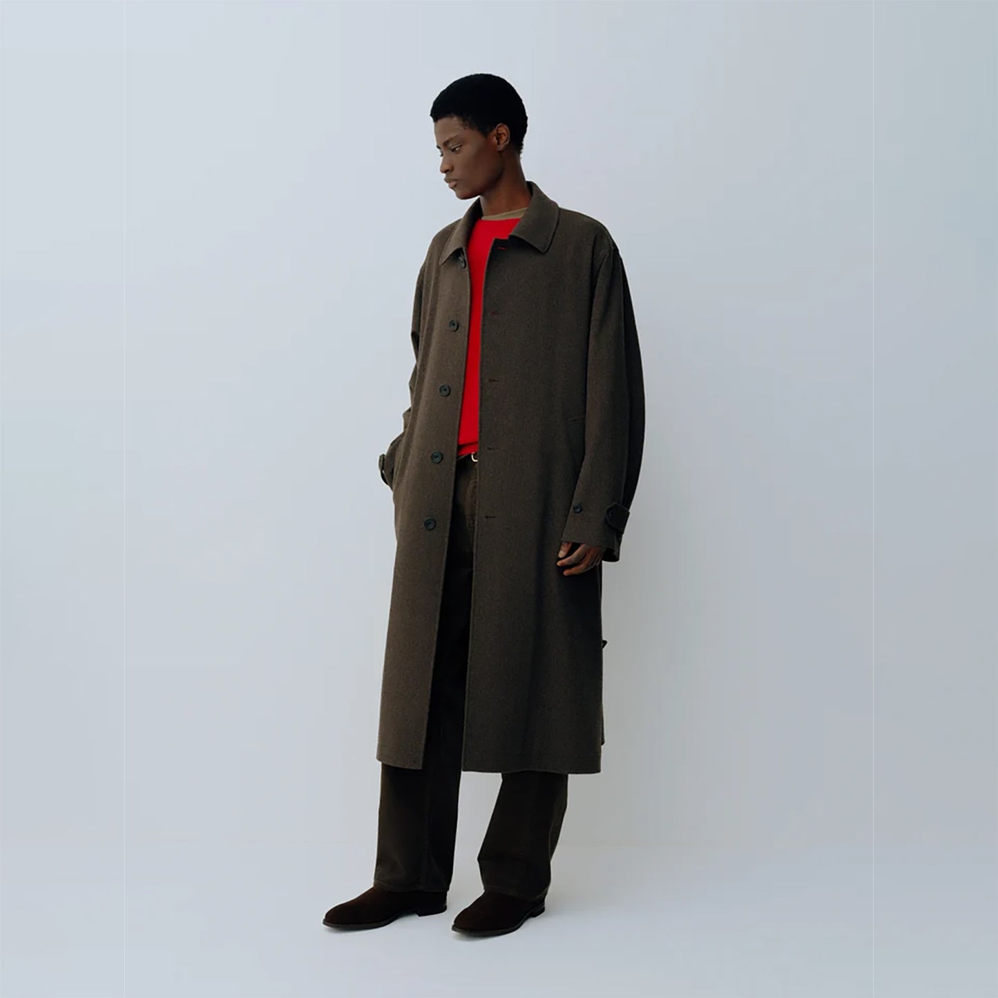 
                  
                    WOOL DOESKIN OVERSIZED INVESTIGATED COAT
                  
                
