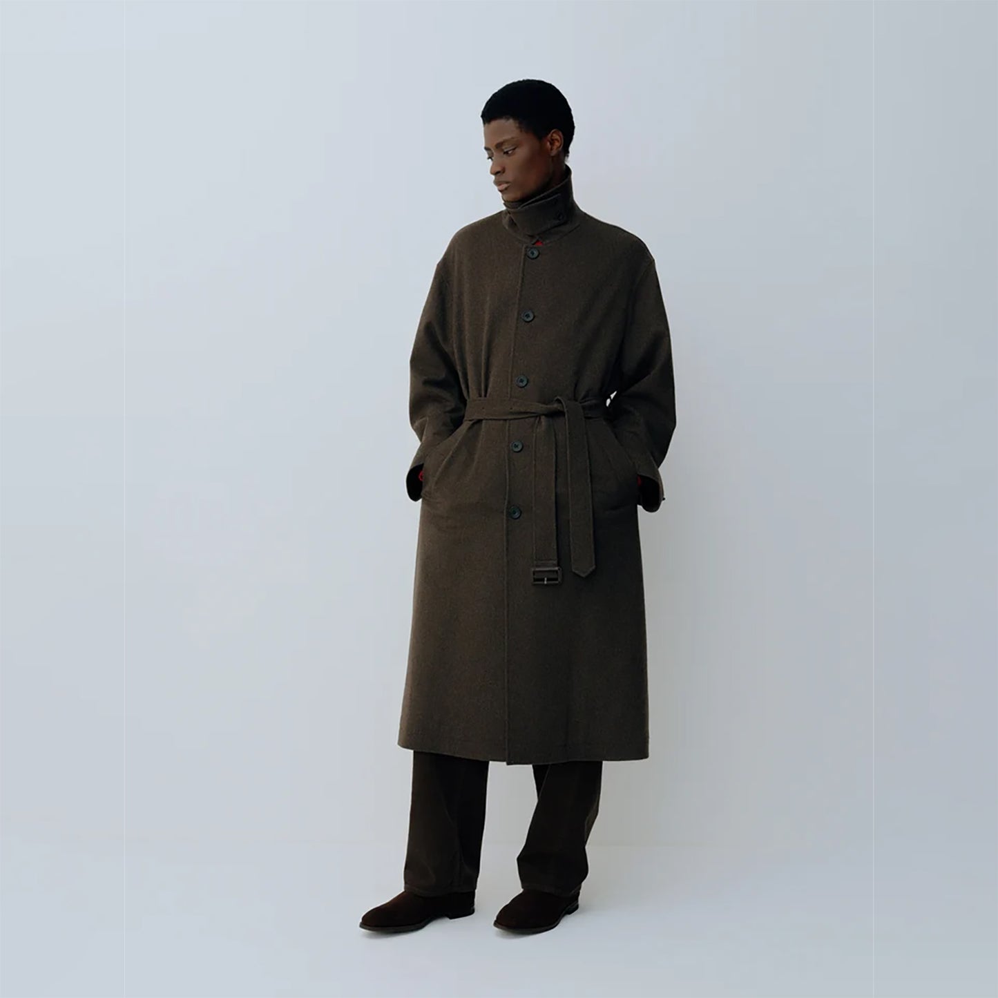 
                  
                    WOOL DOESKIN OVERSIZED INVESTIGATED COAT
                  
                