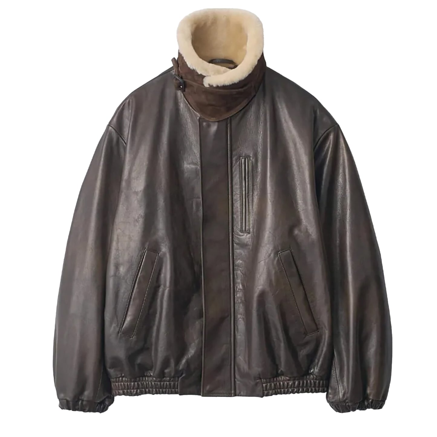 
                  
                    MOUTON COLLAR CALF ZIP JACKET
                  
                