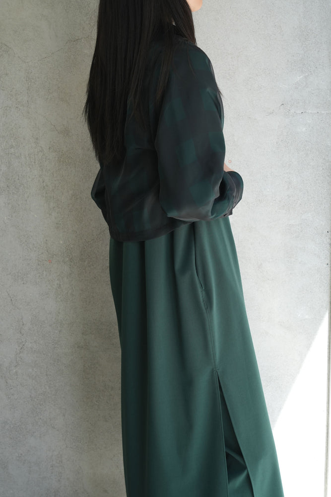 
                  
                    MAXI SHIRT DRESS-GREEN-
                  
                