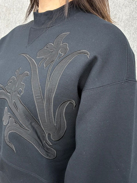 
                  
                    Floral Embroidery Short Sweat Top -LIGHT BLUE-
                  
                