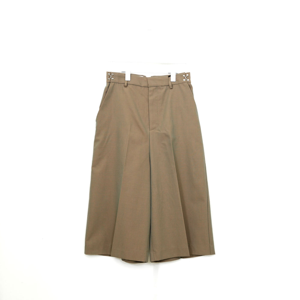 Low-crotch Bermuda Pants-KHAKI-